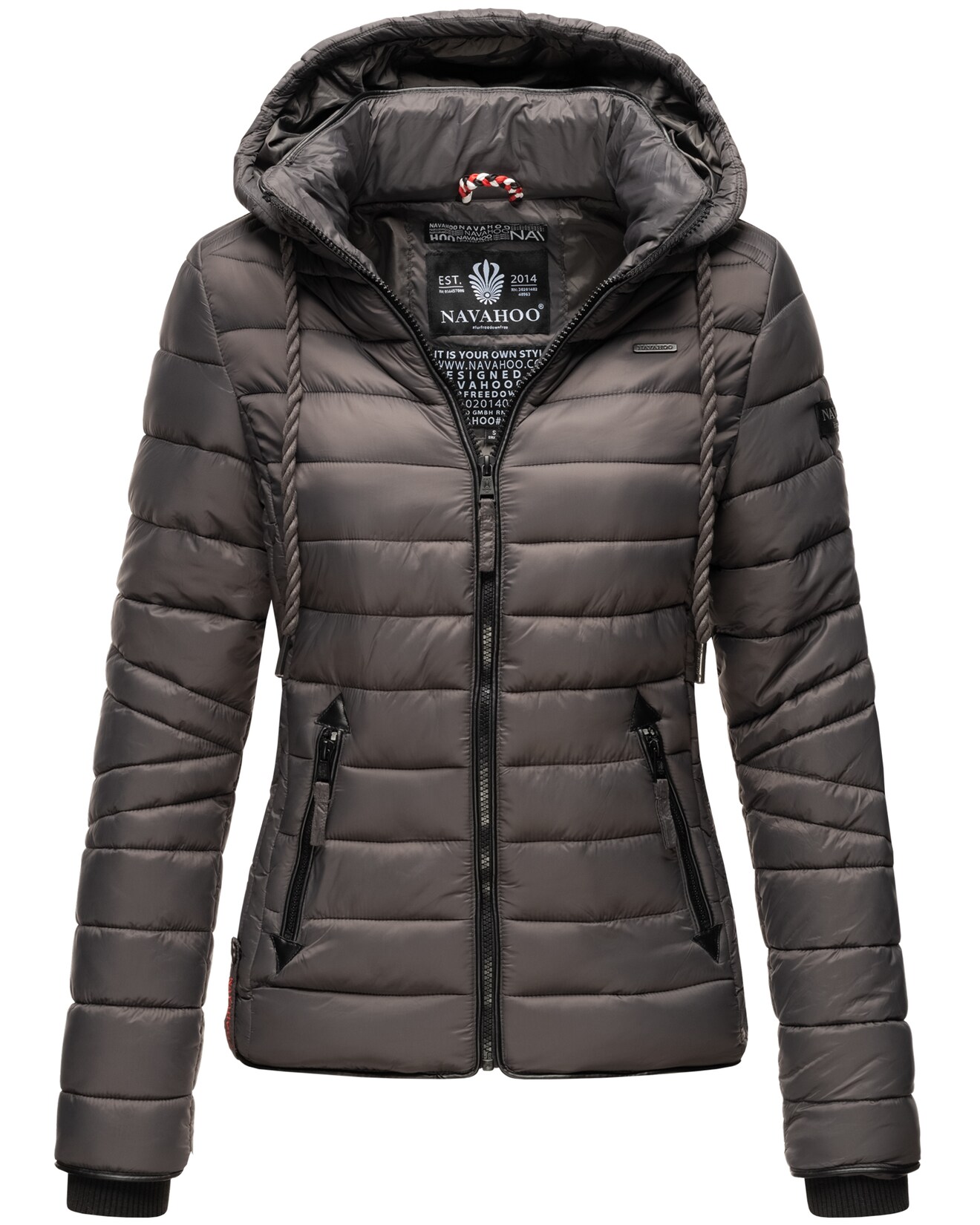 NAVAHOO Damen Steppjacke leichte Übergangsjacke mit Kapuze Lulana