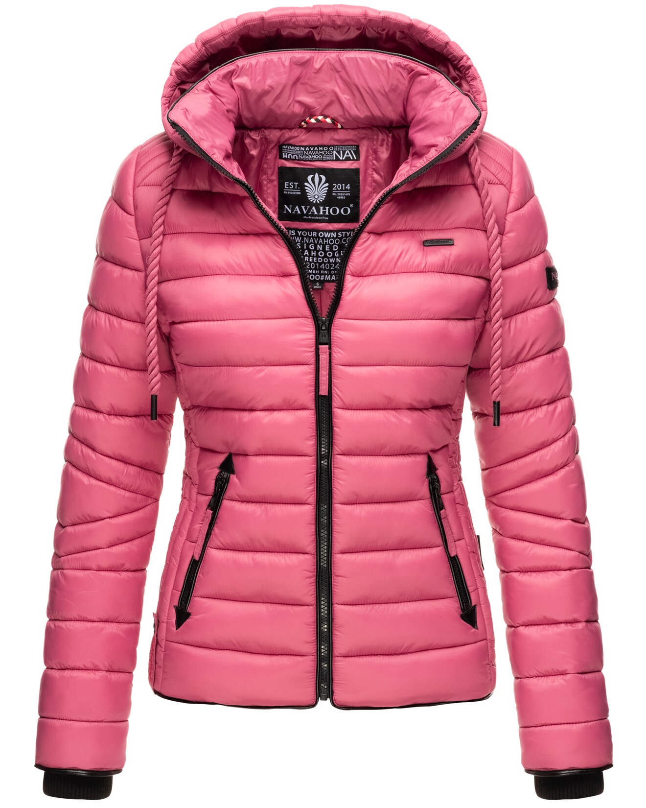 NAVAHOO Damen Steppjacke leichte Übergangsjacke mit Kapuze Lulana