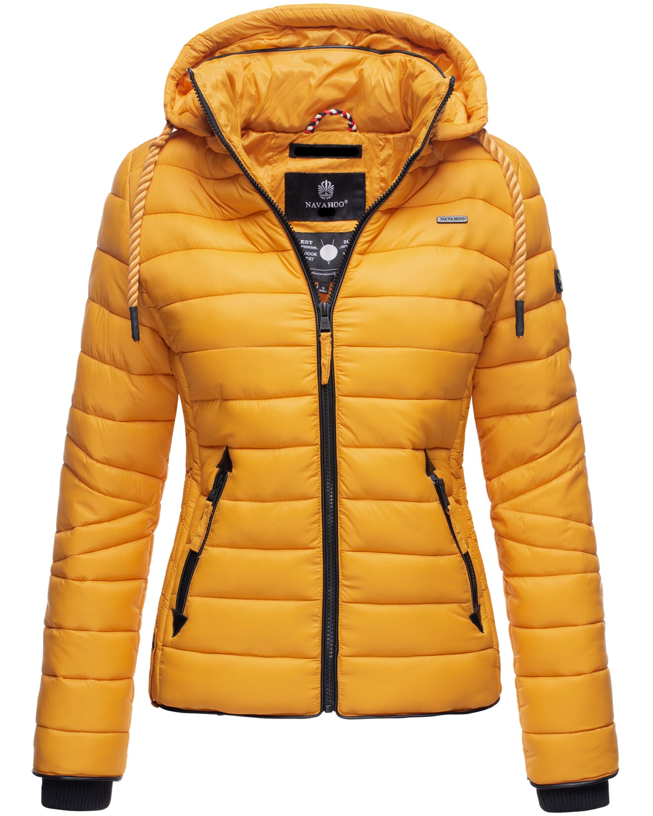 NAVAHOO Damen Steppjacke leichte Übergangsjacke mit Kapuze Lulana