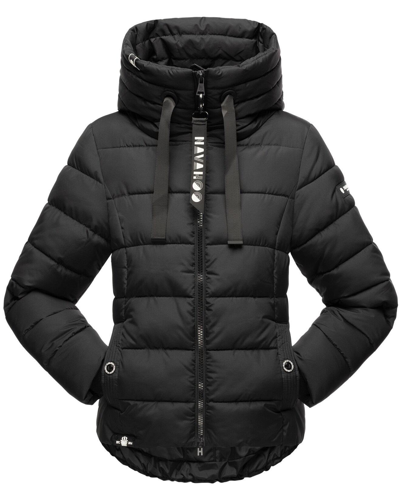 NAVAHOO Damen Steppjacke stylische Winterjacke mit Kapuze Amayaa