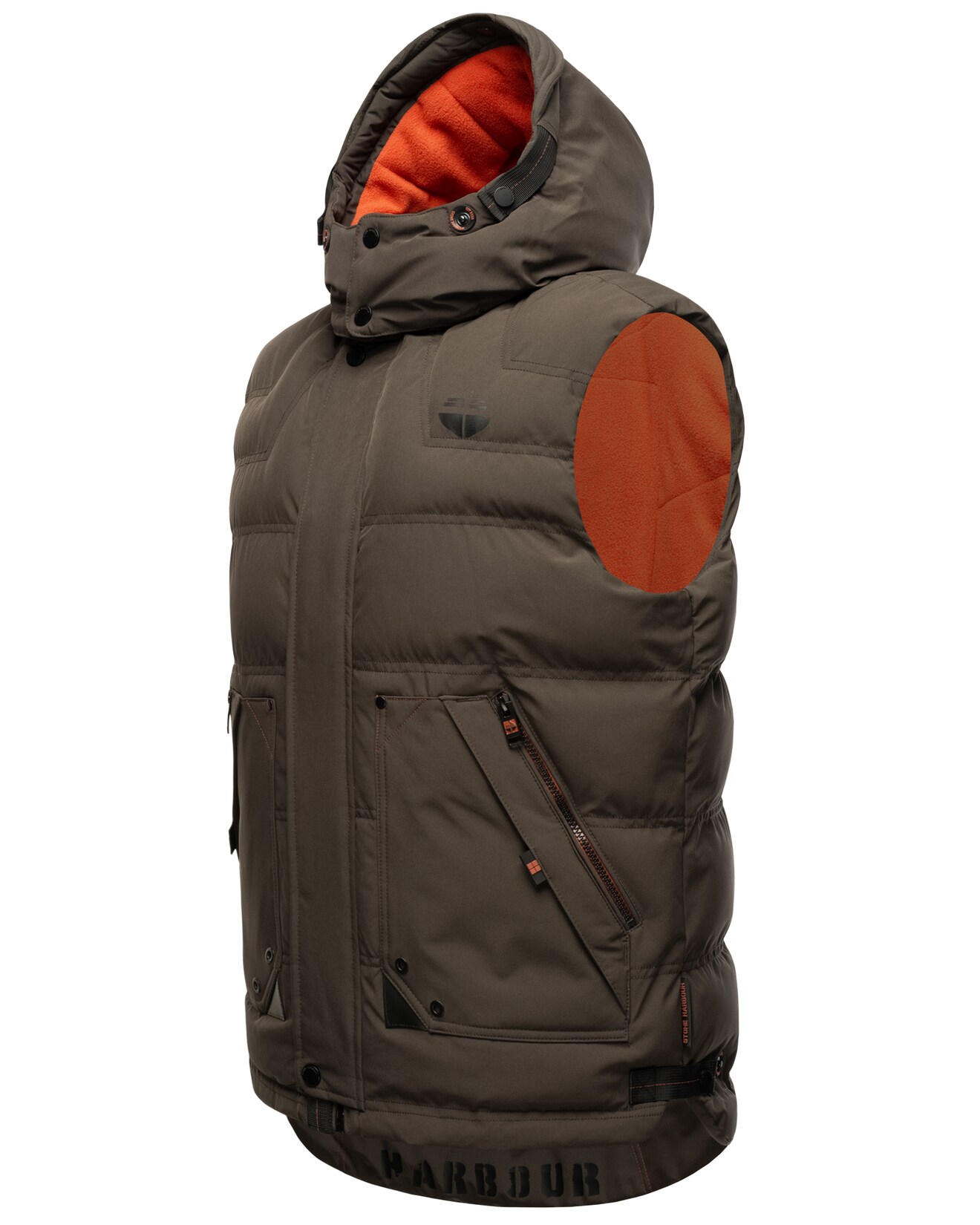 STONE HARBOUR Sportliche Herren Steppweste Outdoorweste mit abnehmbarer Kapuze Egoor
