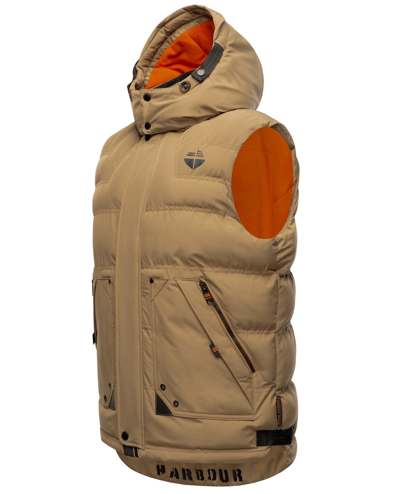 STONE HARBOUR Sportliche Herren Steppweste Outdoorweste mit abnehmbarer Kapuze Egoor