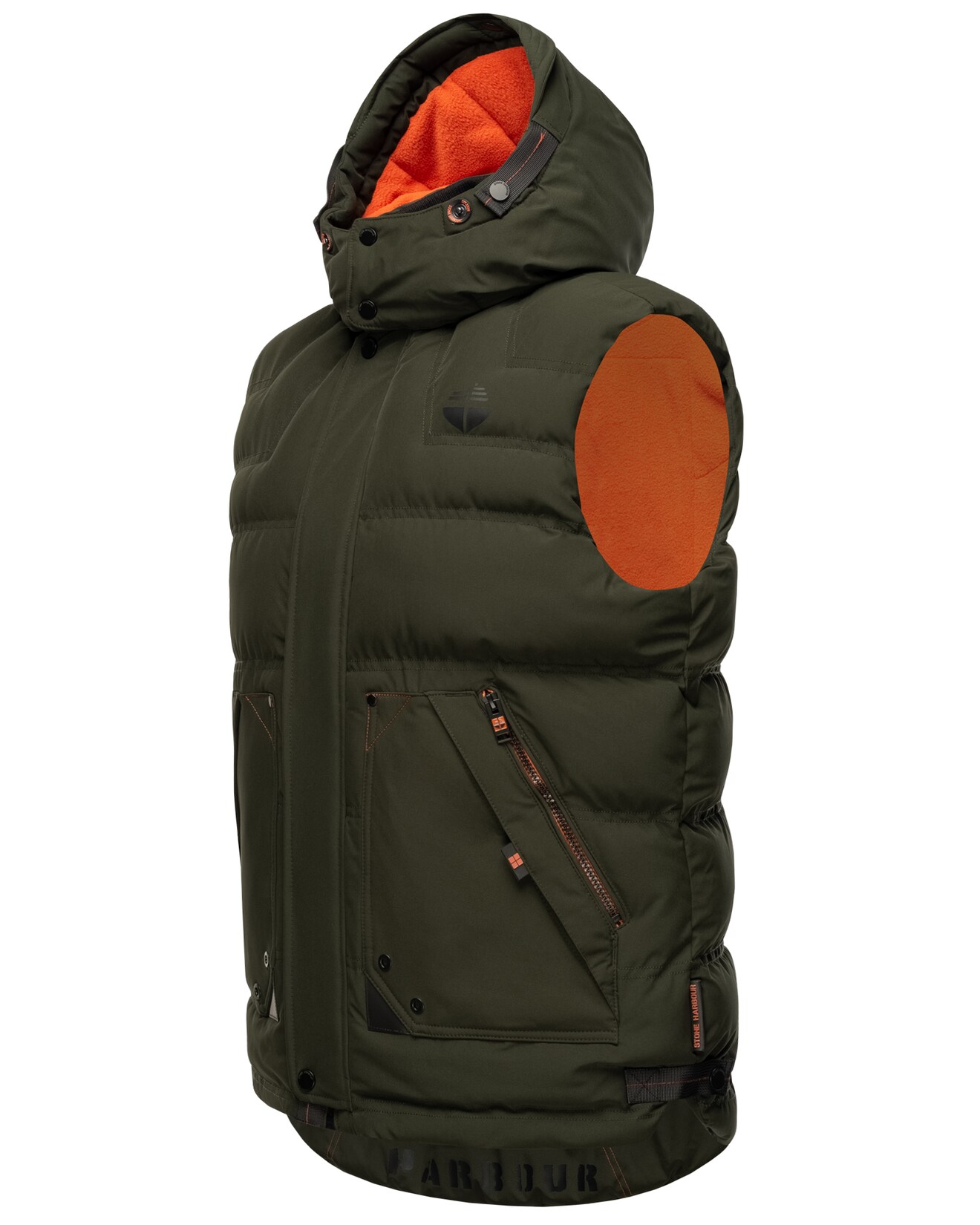 STONE HARBOUR Sportliche Herren Steppweste Outdoorweste mit abnehmbarer Kapuze Egoor