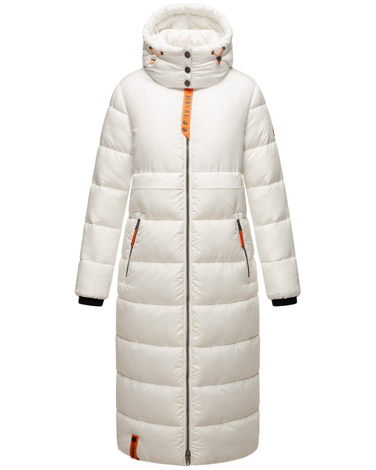 NAVAHOO Damen modischer Steppmantel gesteppter Wintermantel Parka mit Kapuze Kristallblume