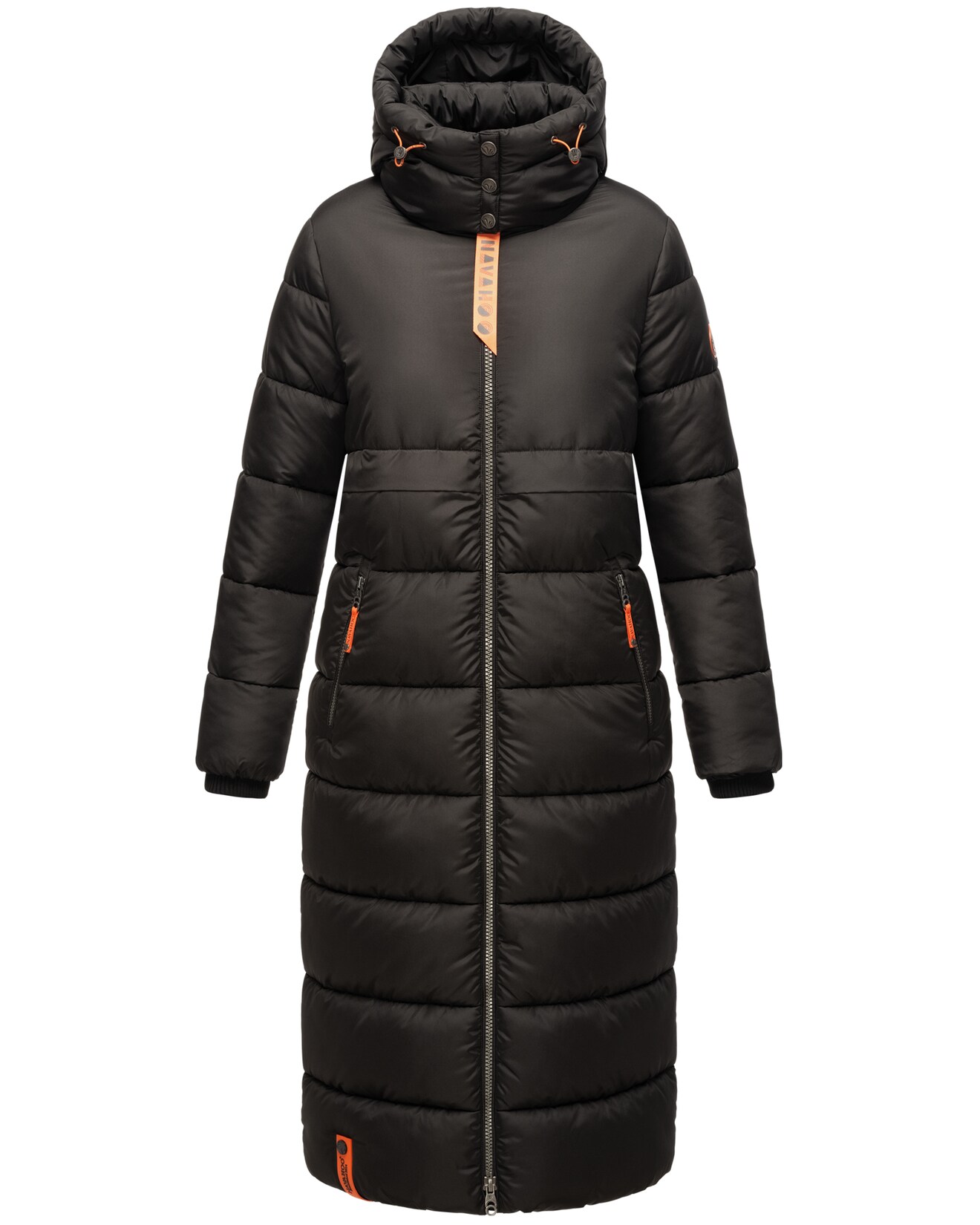 NAVAHOO Damen modischer Steppmantel gesteppter Wintermantel Parka mit Kapuze Kristallblume