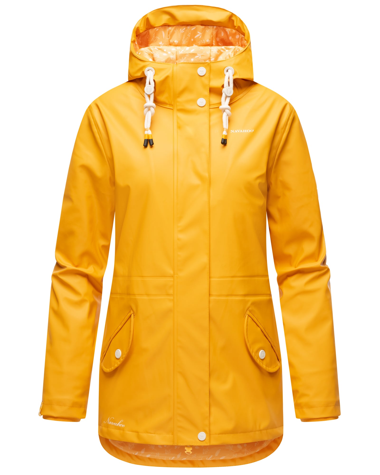 NAVAHOO Damen Warmer Regenjacke Wasserdichter Regenmantel mit Kapuze Oceans Heart - Bild 1