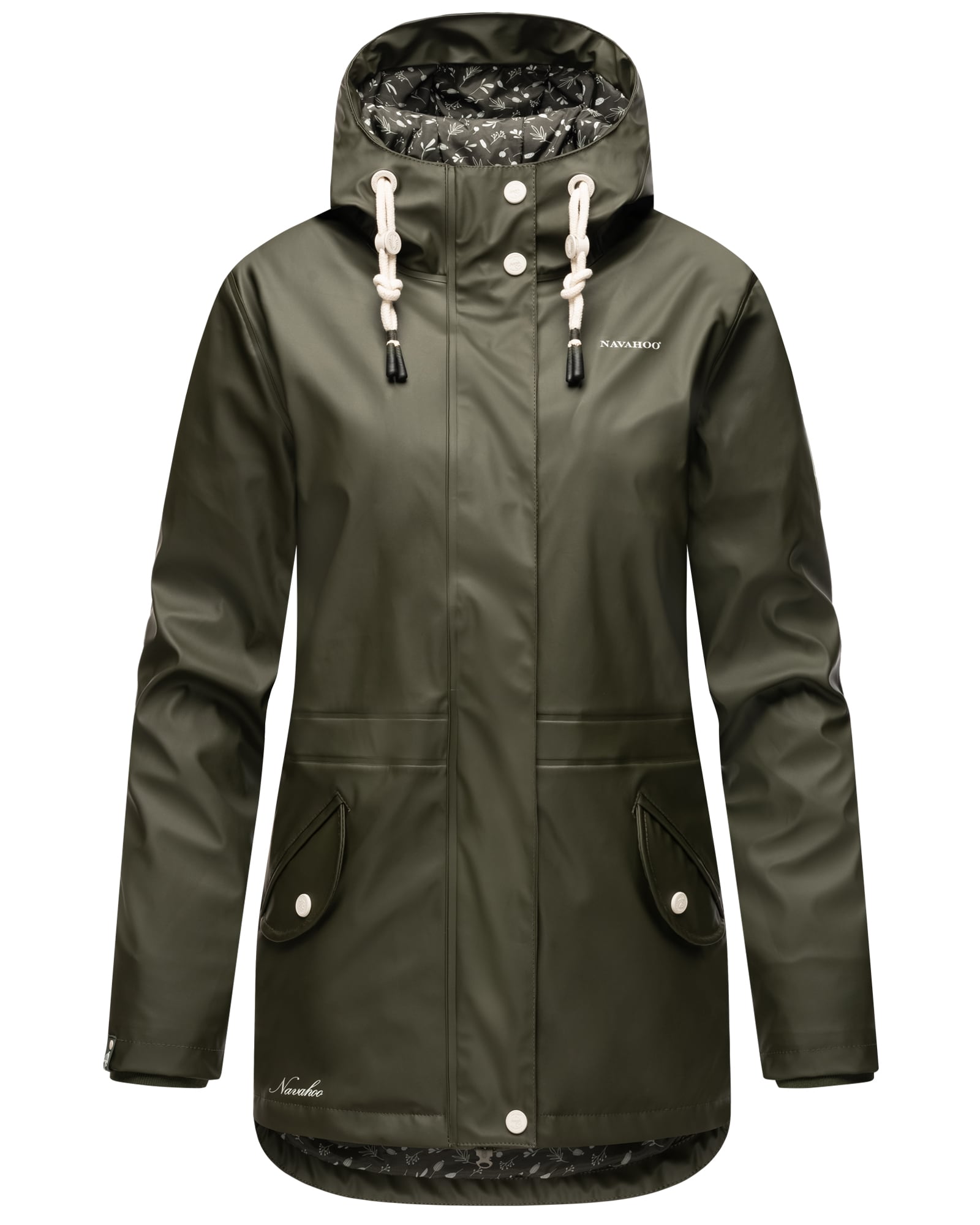 NAVAHOO Damen Warmer Regenjacke Wasserdichter Regenmantel mit Kapuze Oceans Heart - Bild 1
