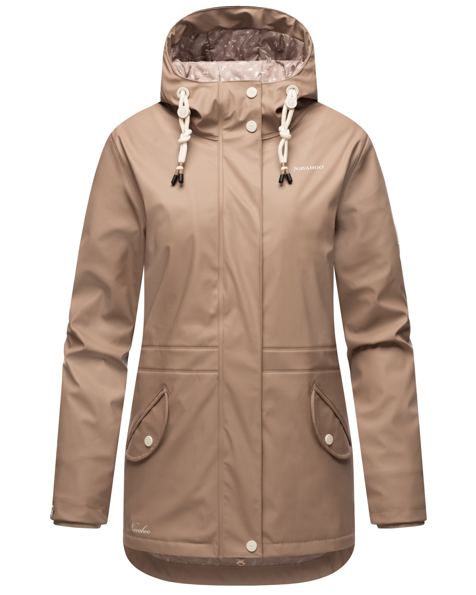 NAVAHOO Damen Warmer Regenjacke Wasserdichter Regenmantel mit Kapuze Oceans Heart - Bild 1