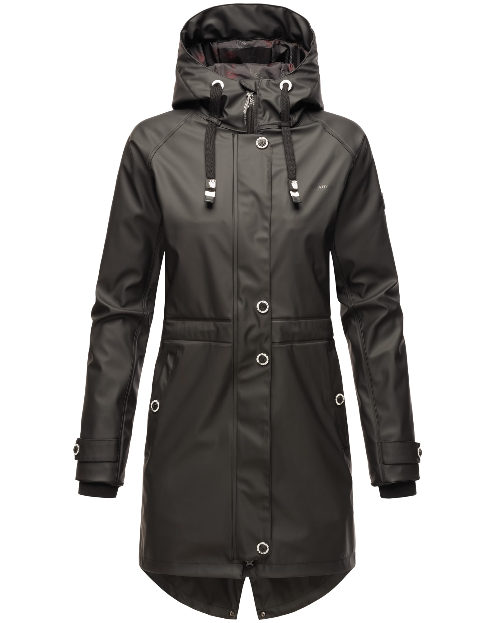 NAVAHOO Damen modischer Regen Jacke Outdoor Regenmantel Regenparka Wasserdicht Gef&uuml;ttert Rainy Flower - Bild 1