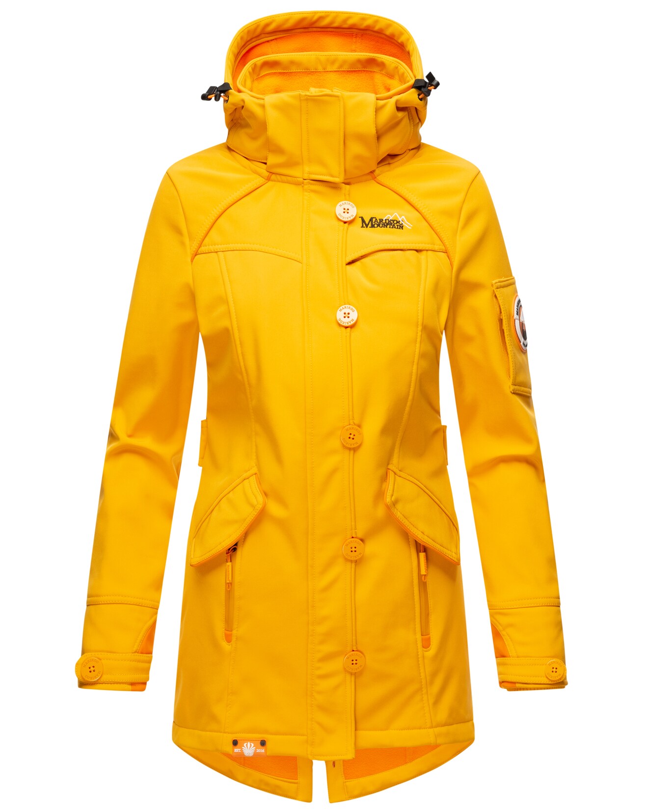 MARIKOO Damen Outdoor Softshell Jacke mit abnehmbarer Kapuze Soulinaa