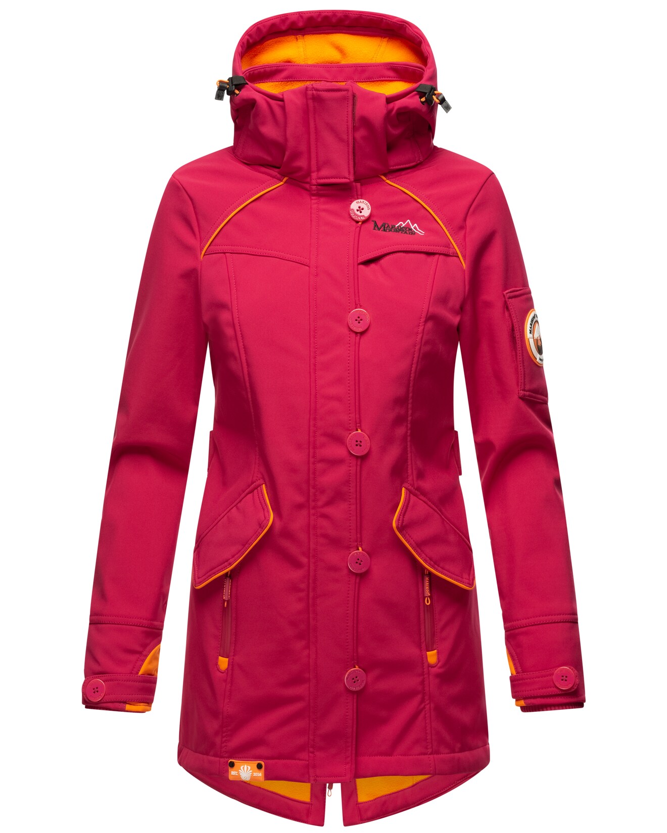MARIKOO Damen Outdoor Softshell Jacke mit abnehmbarer Kapuze Soulinaa
