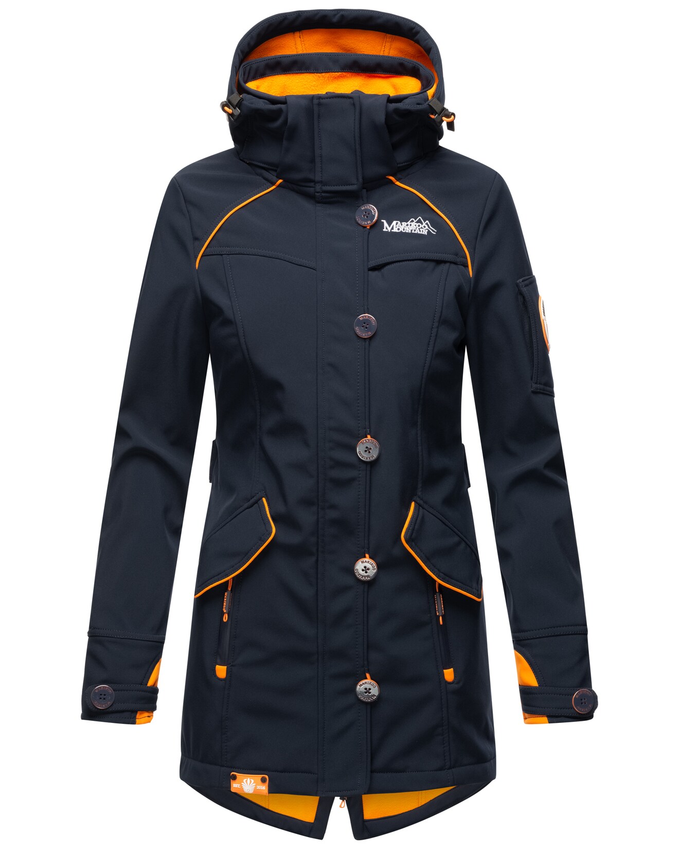 MARIKOO Damen Outdoor Softshell Jacke mit abnehmbarer Kapuze Soulinaa