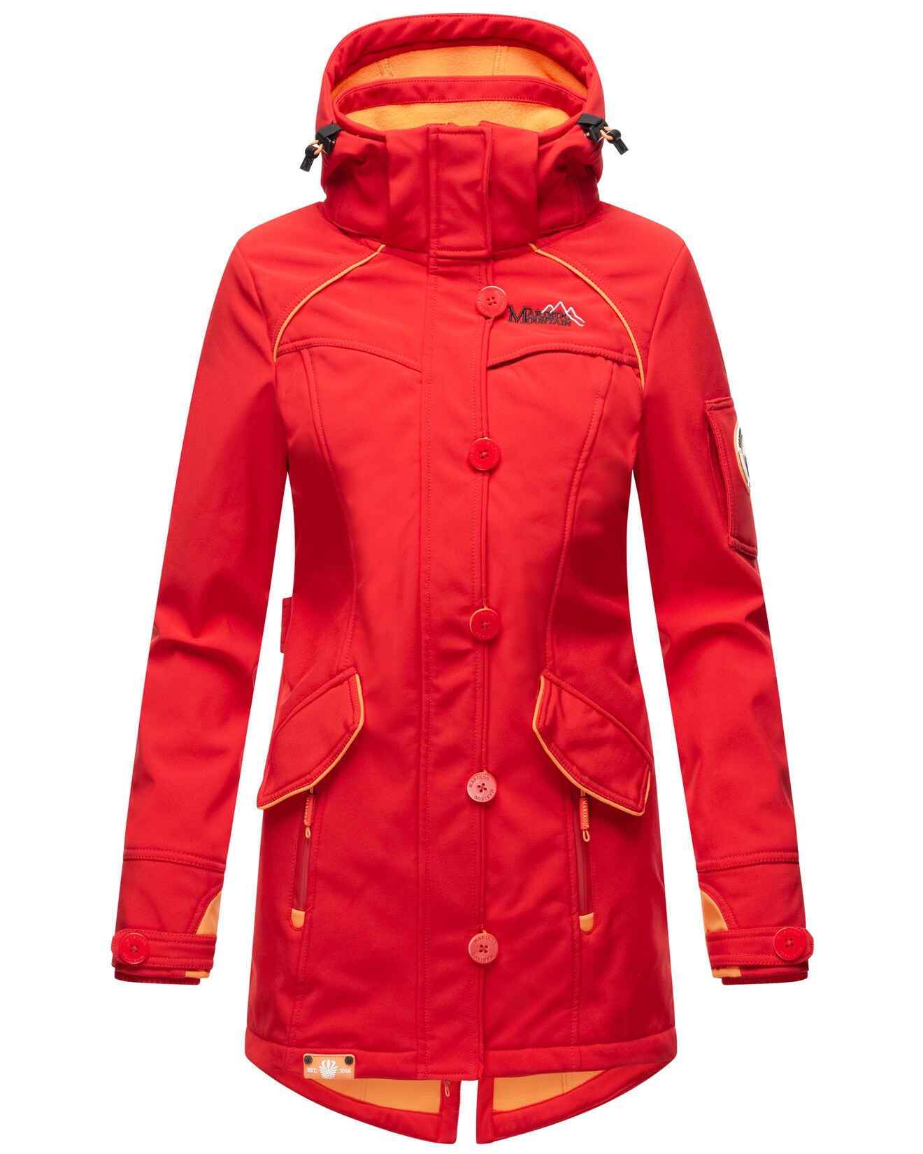 MARIKOO Damen Outdoor Softshell Jacke mit abnehmbarer Kapuze Soulinaa