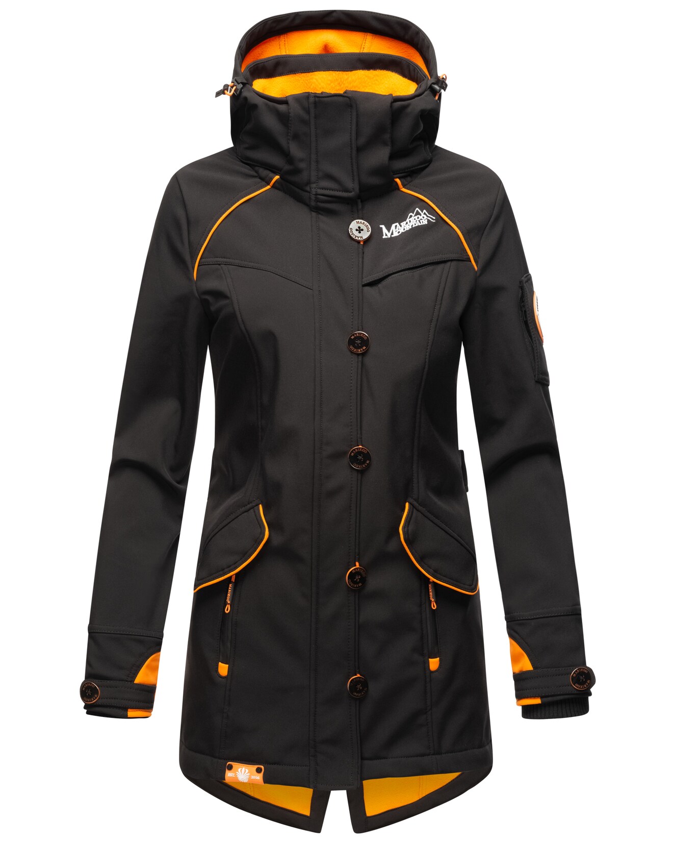 MARIKOO Damen Outdoor Softshell Jacke mit abnehmbarer Kapuze Soulinaa
