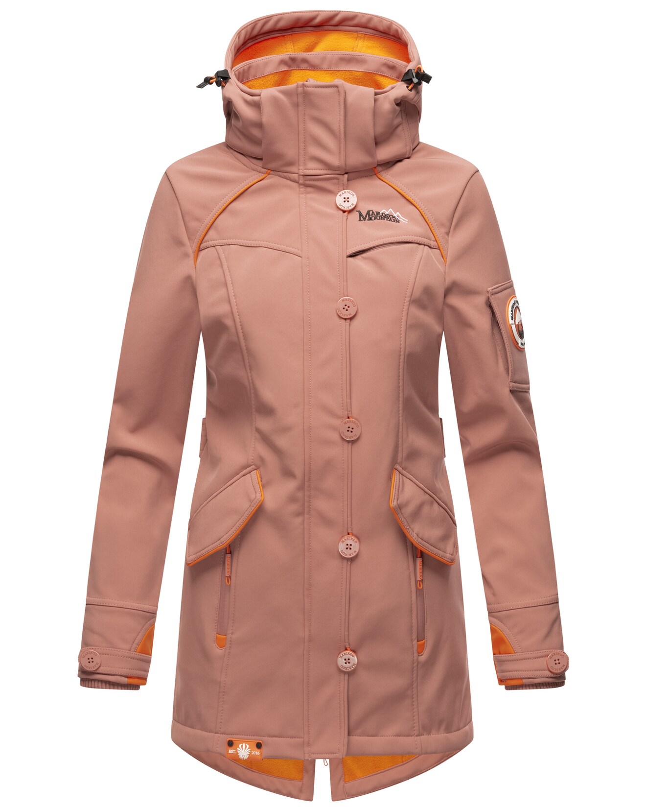 MARIKOO Damen Outdoor Softshell Jacke mit abnehmbarer Kapuze Soulinaa