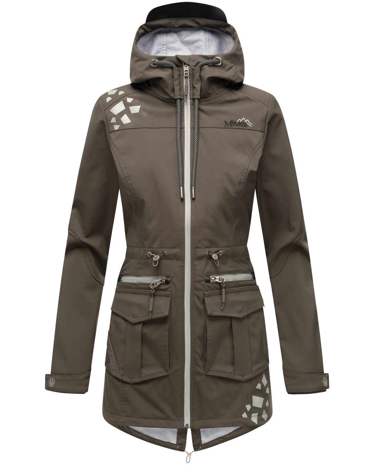 MARIKOO Damen Softshelljacke Outdoor Funktionsjacke aus Wasserabweisendem Obermaterial Ulissaa