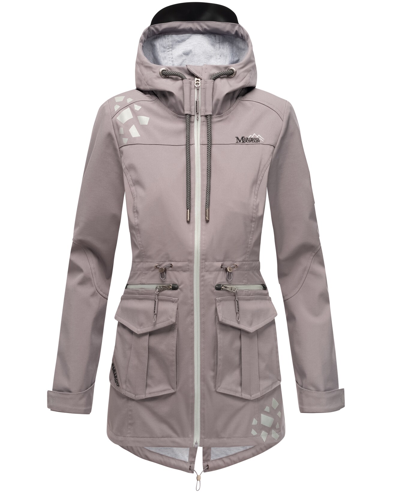 MARIKOO Damen Softshelljacke Outdoor Funktionsjacke aus Wasserabweisendem Obermaterial Ulissaa