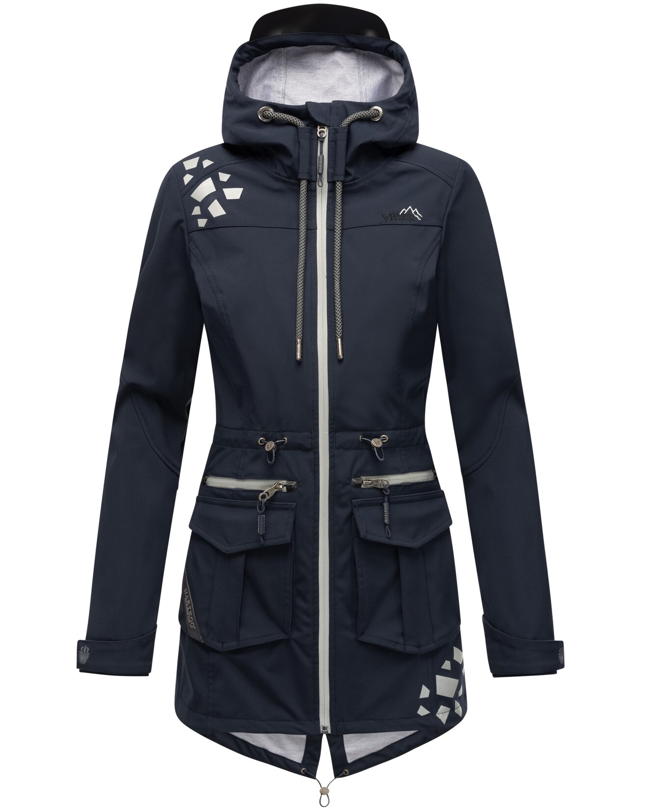 MARIKOO Damen Softshelljacke Outdoor Funktionsjacke aus Wasserabweisendem Obermaterial Ulissaa