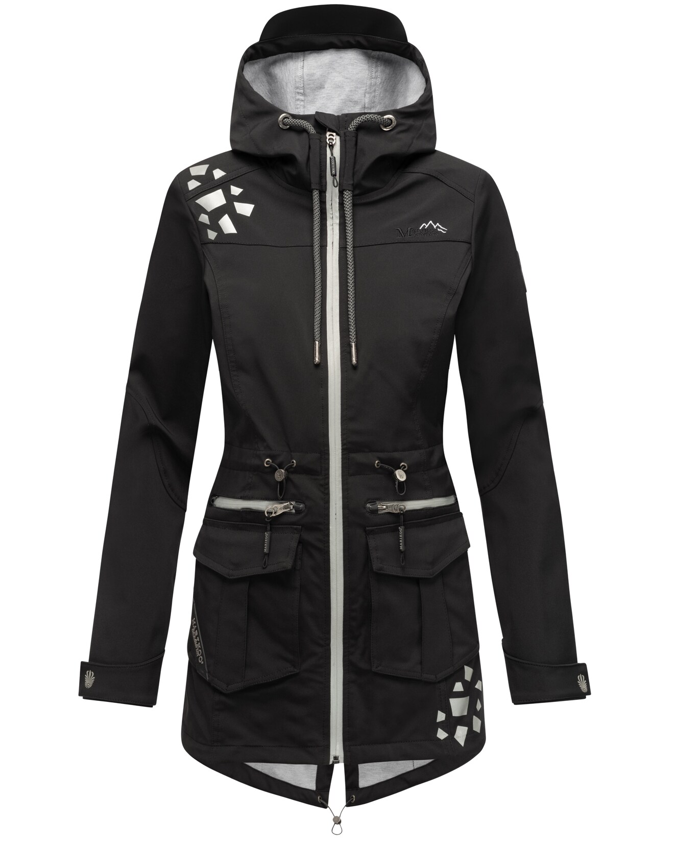MARIKOO Damen Softshelljacke Outdoor Funktionsjacke aus Wasserabweisendem Obermaterial Ulissaa