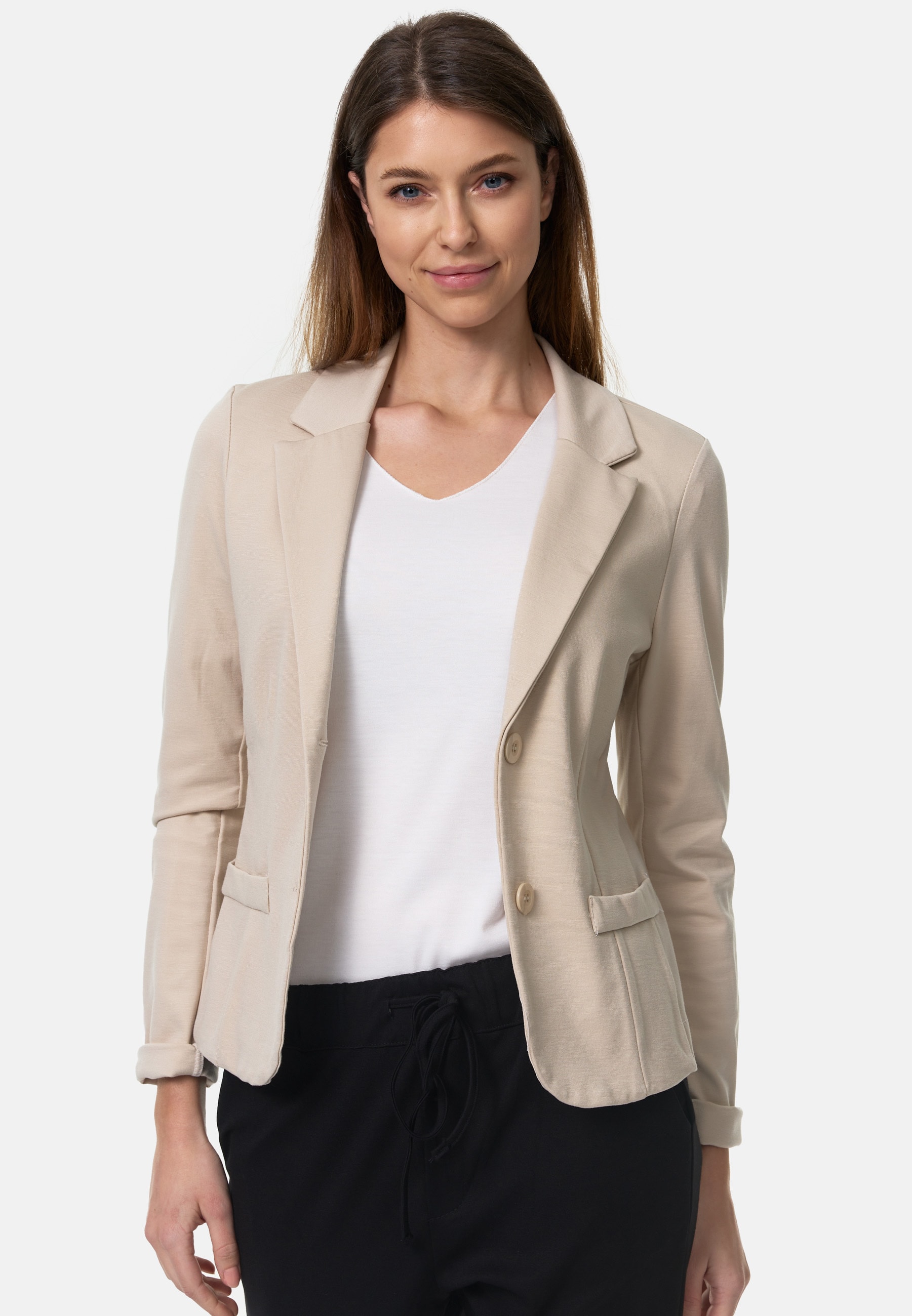 PM SELECTED Damen Kurzblazer Sportliches Sakko Business Blazer mit Reverskragen PM11 - Bild 1