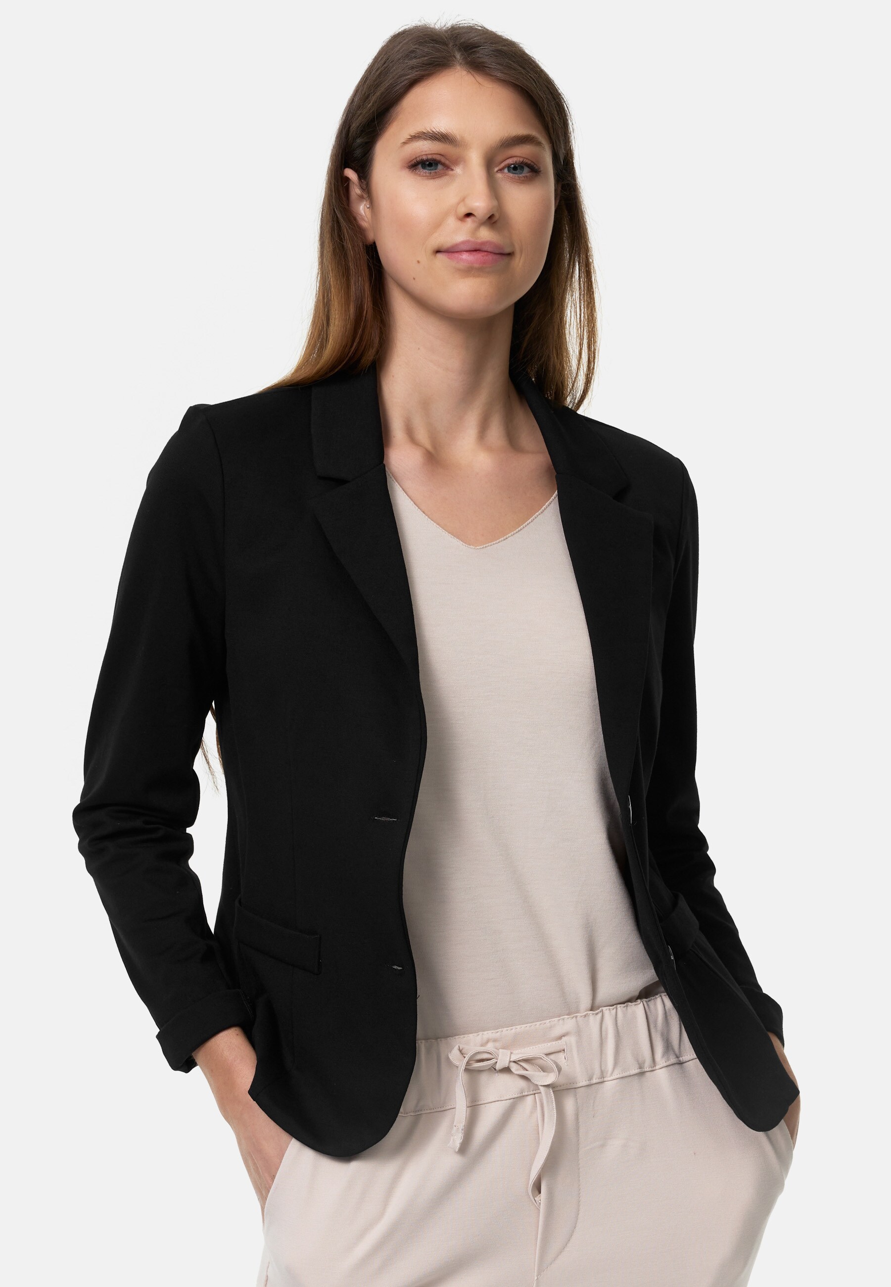 PM SELECTED Damen Kurzblazer Sportliches Sakko Business Blazer mit Reverskragen PM11 - Bild 1