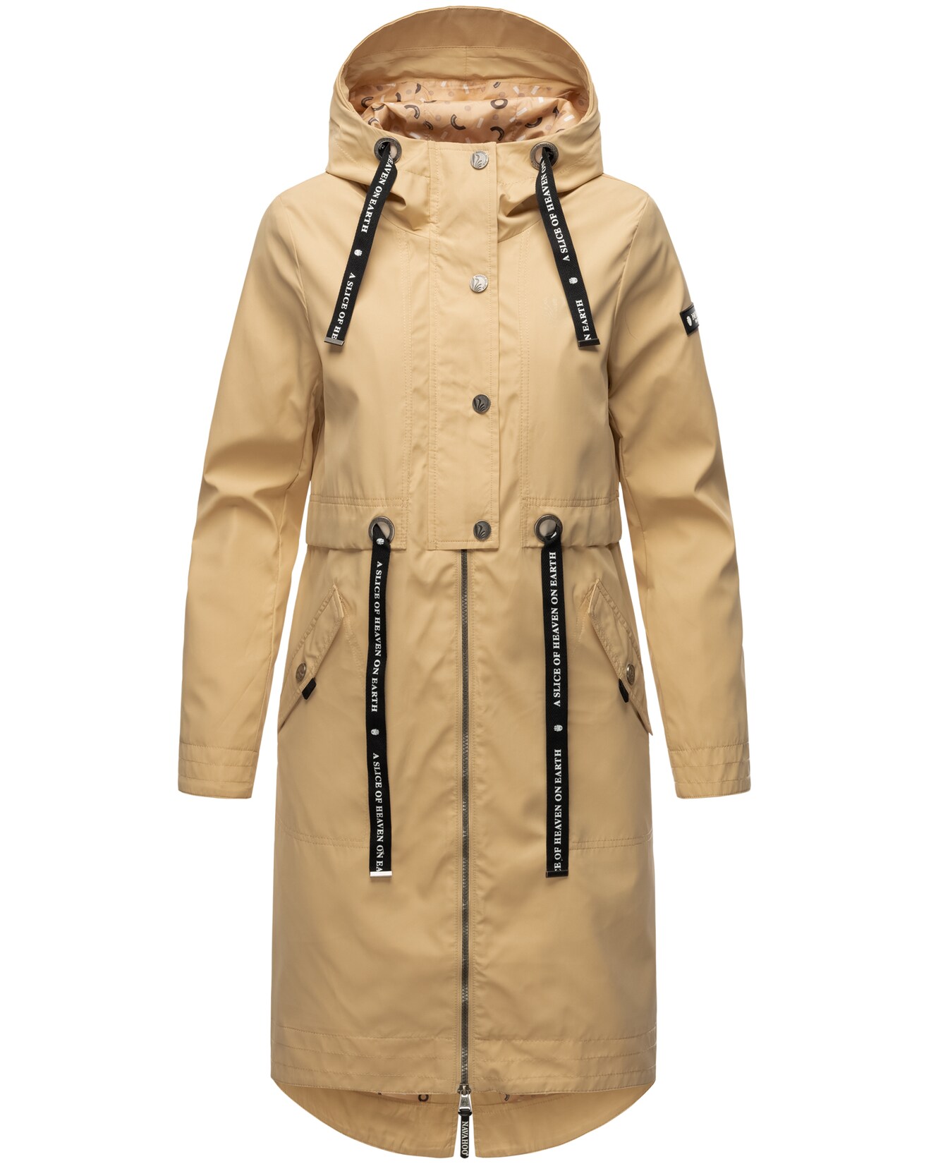 NAVAHOO Damen Modischer Funktionsparka Übergangs Outdoorjacke mit Kapuze Josinaa