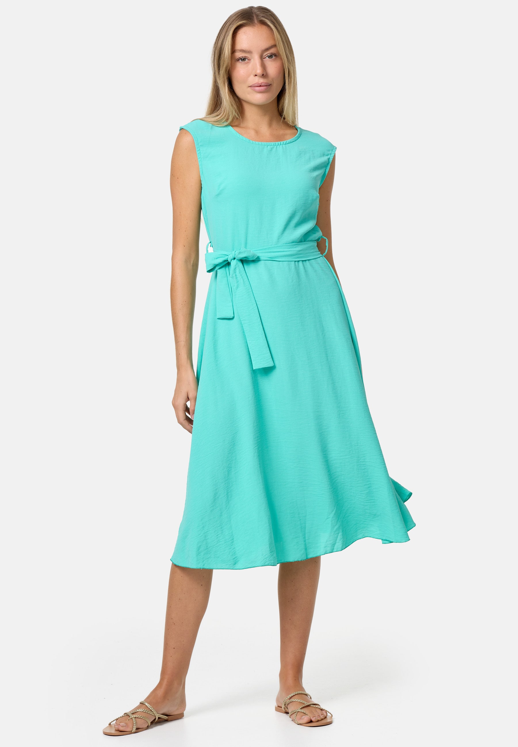 PM SELECTED Damen &Auml;rmelloses Sommerkleid Dress mit Bindeband in Einheitsgr&ouml;&szlig;e PM26 - Bild 1