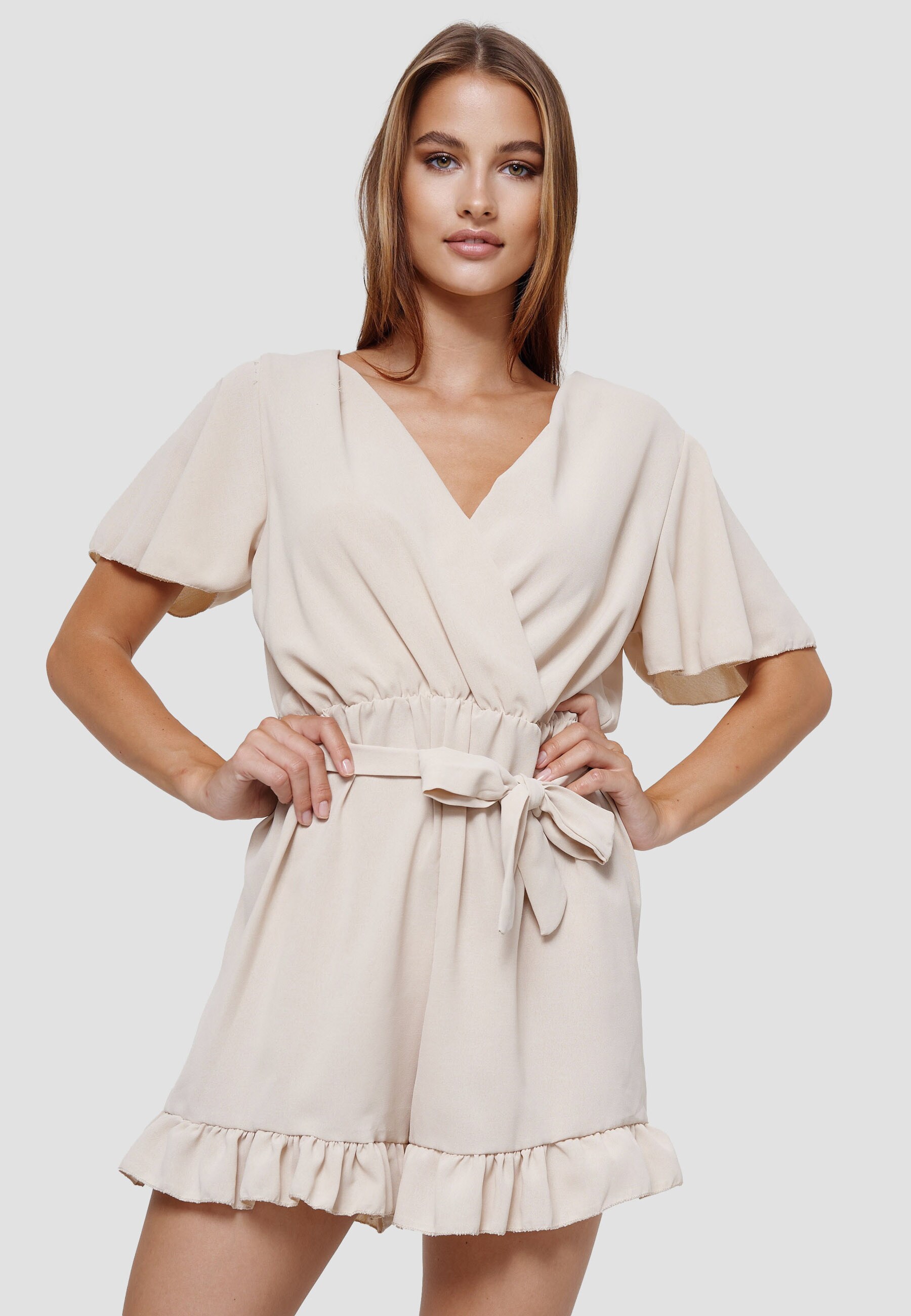 PM SELECTED Damen Playsuit Wickeloptik Jumpsuit Kurzoverall PM28 - Bild 1