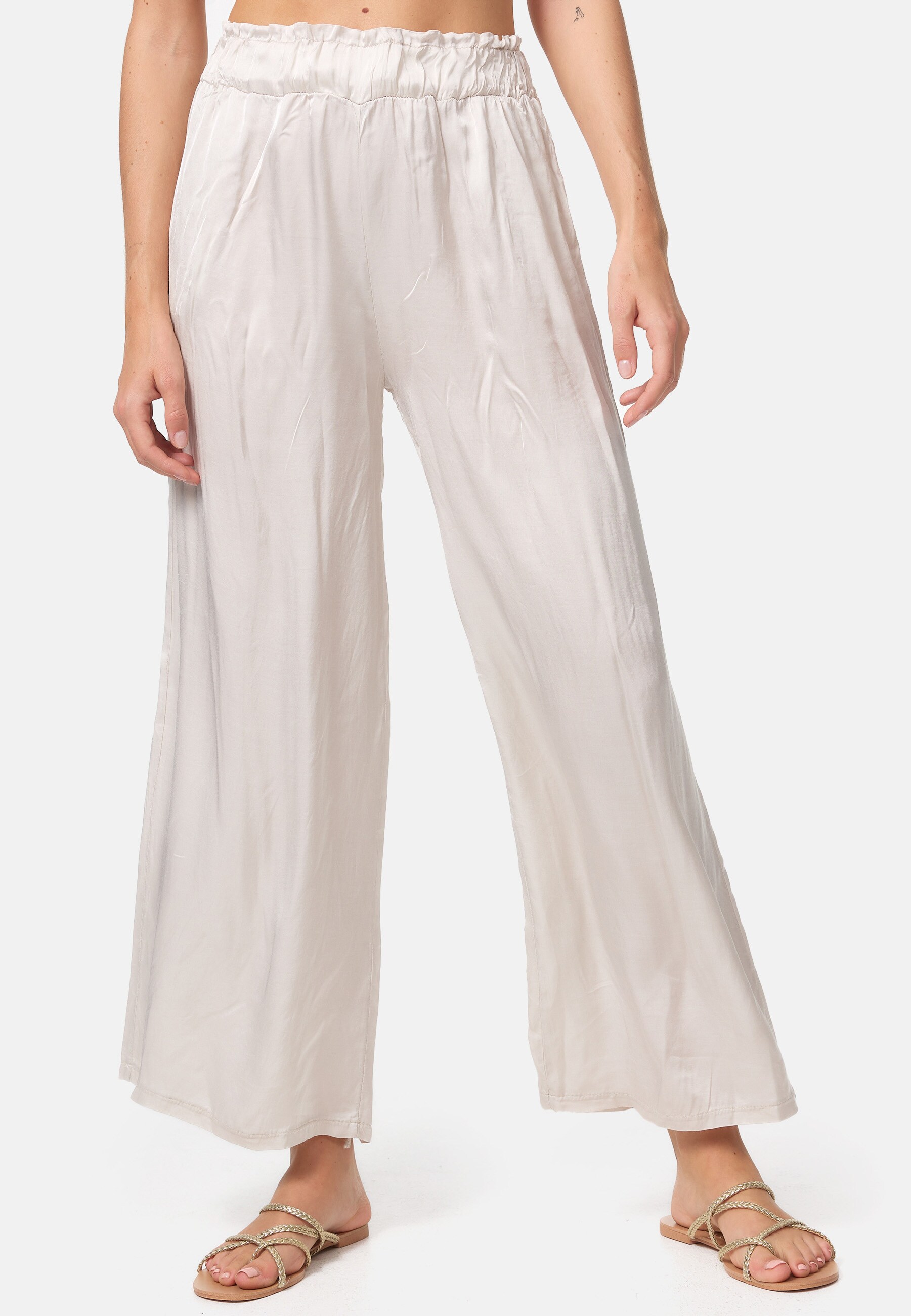 PM SELECTED Damen Elegante Business Satin Marlenehose mit Seidenanteil in Einheitsgr&ouml;&szlig;e PM42 - Bild 1