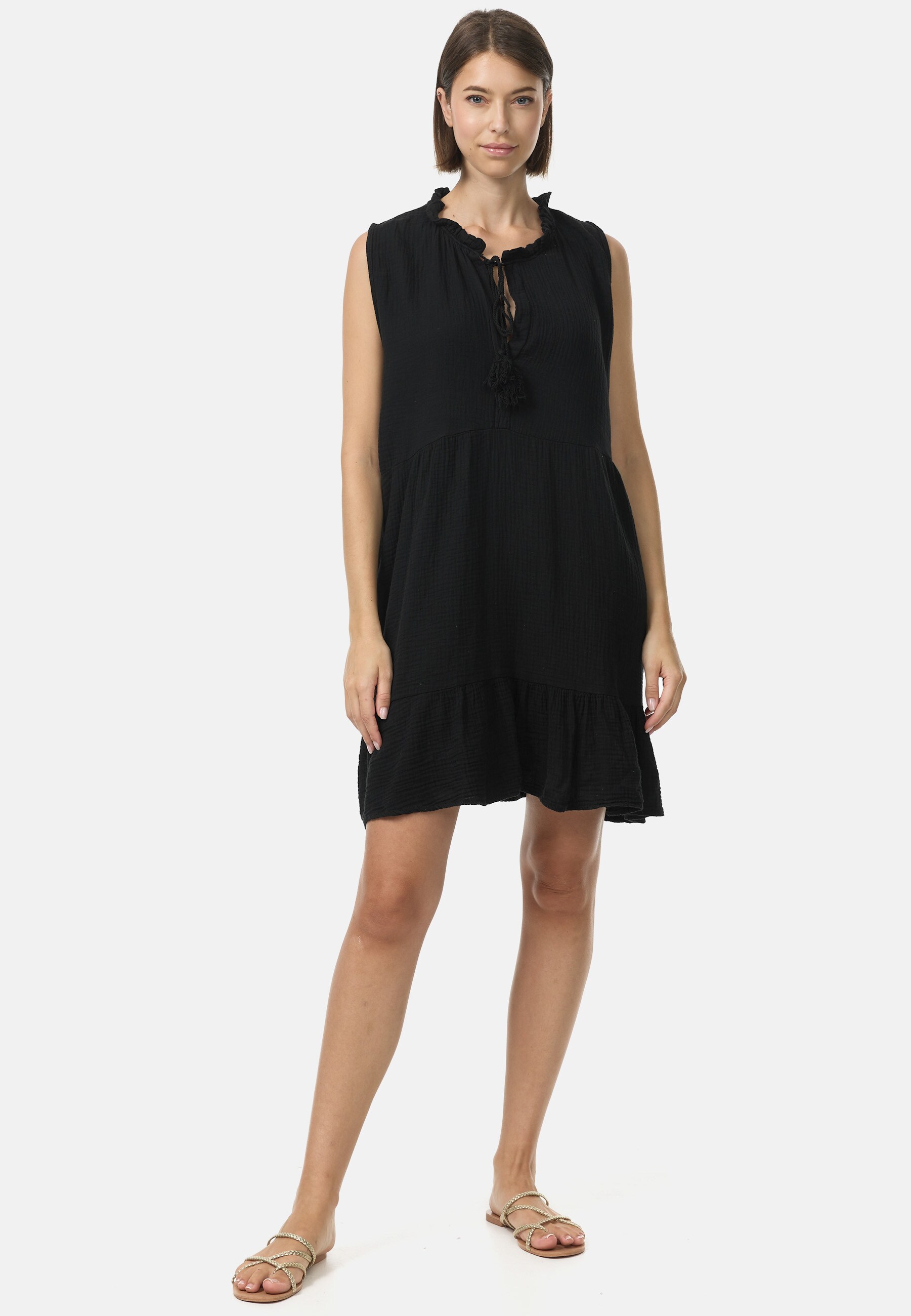 PM SELECTED Damen &Auml;rmelloses Musselin Minikleid in Einheitsgr&ouml;&szlig;e PM49 - Bild 1