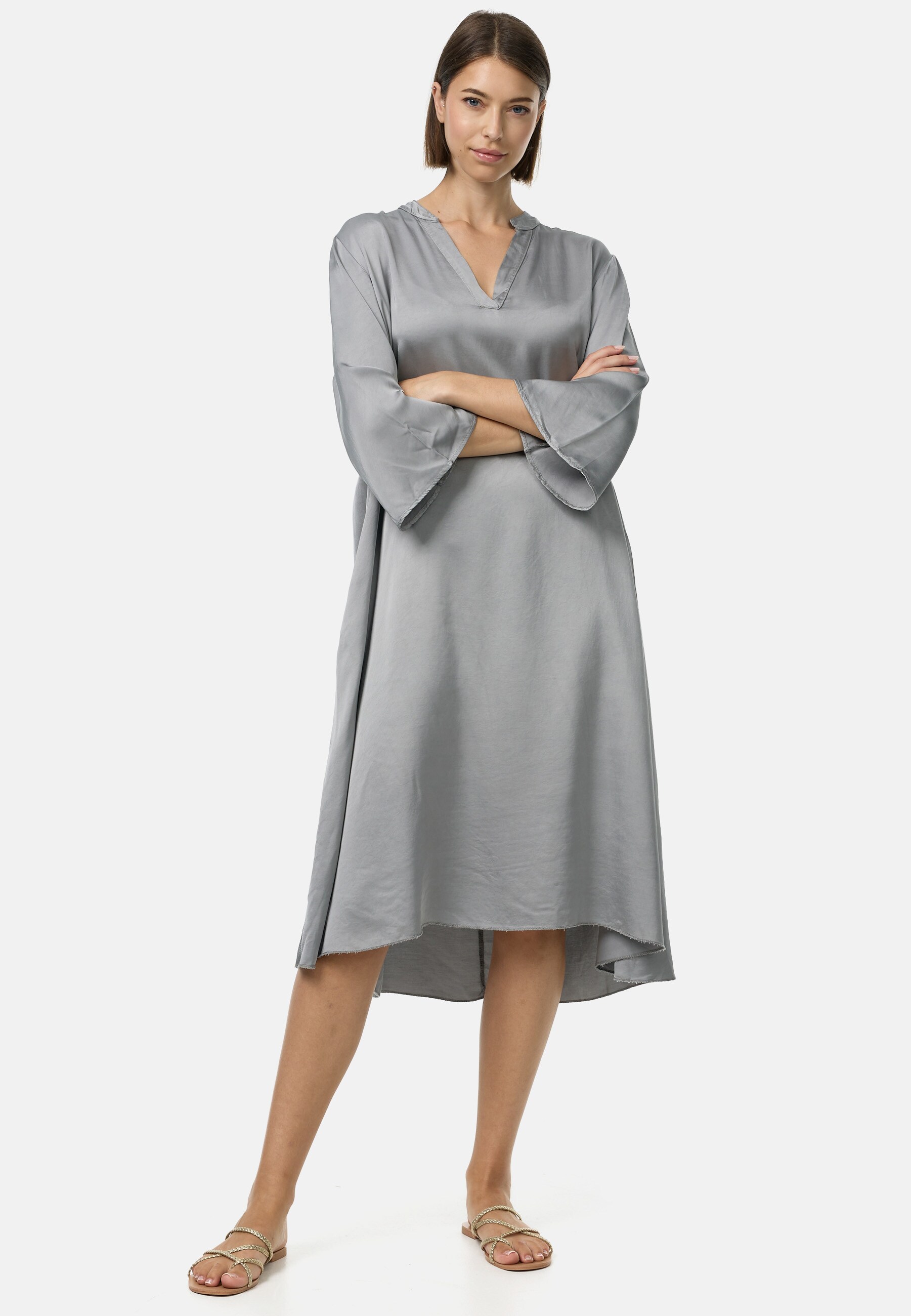 PM SELECTED Damen Stilvolles Satin Tunikakleid mit Seidenanteil in Einheitsgr&ouml;&szlig;e PM55 - Bild 1