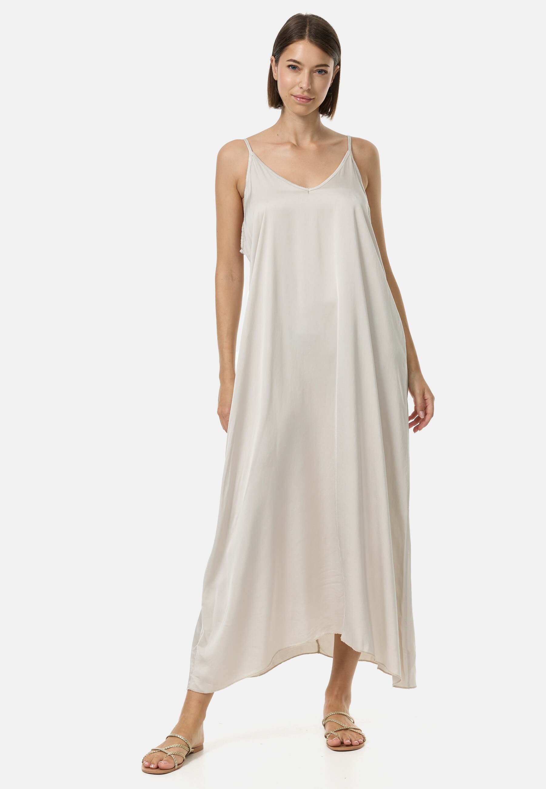 PM SELECTED Damen Elegantes Satin Kleid ohne &Auml;rmel mit Seidenanteil in Einheitsgr&ouml;&szlig;e PM56 - Bild 1