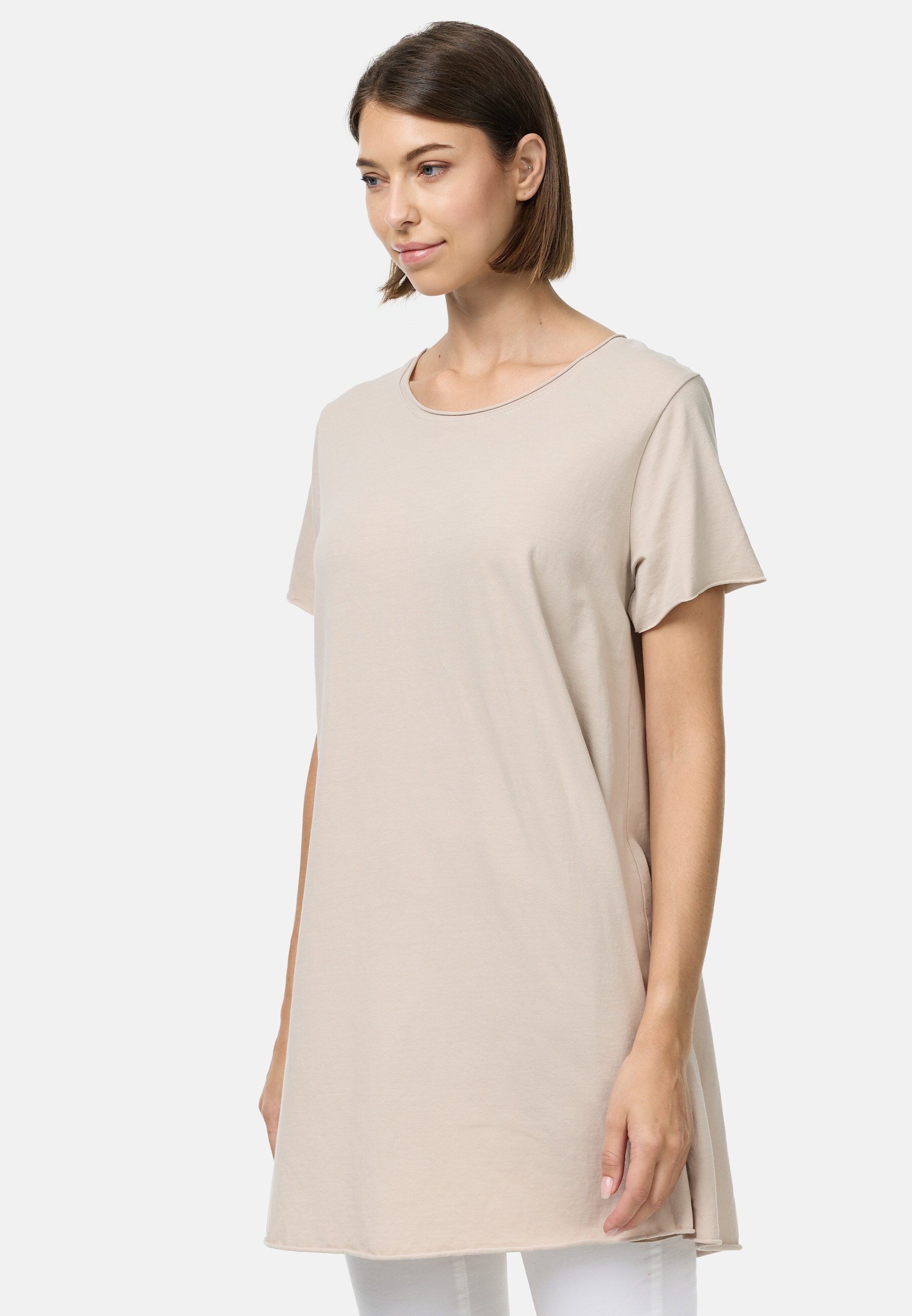 PM SELECTED Damen Ausgestelltes Long T-Shirt in Einheitsgr&ouml;&szlig;e PM59 - Bild 1