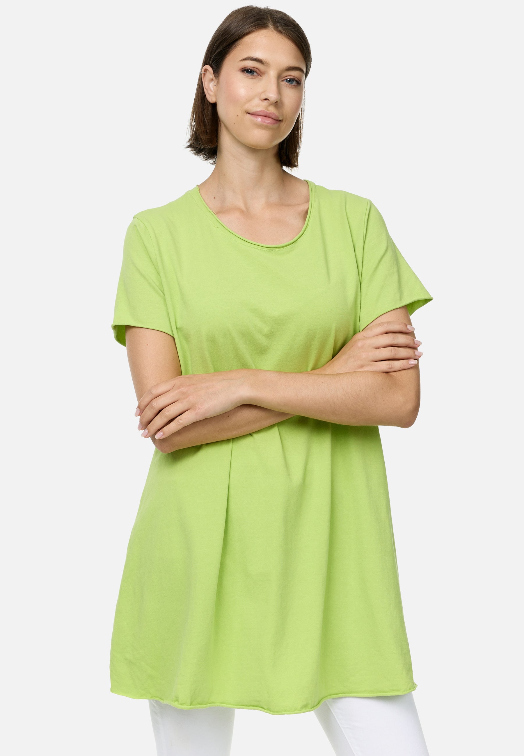 PM SELECTED Damen Ausgestelltes Long T-Shirt in Einheitsgr&ouml;&szlig;e PM59 - Bild 1