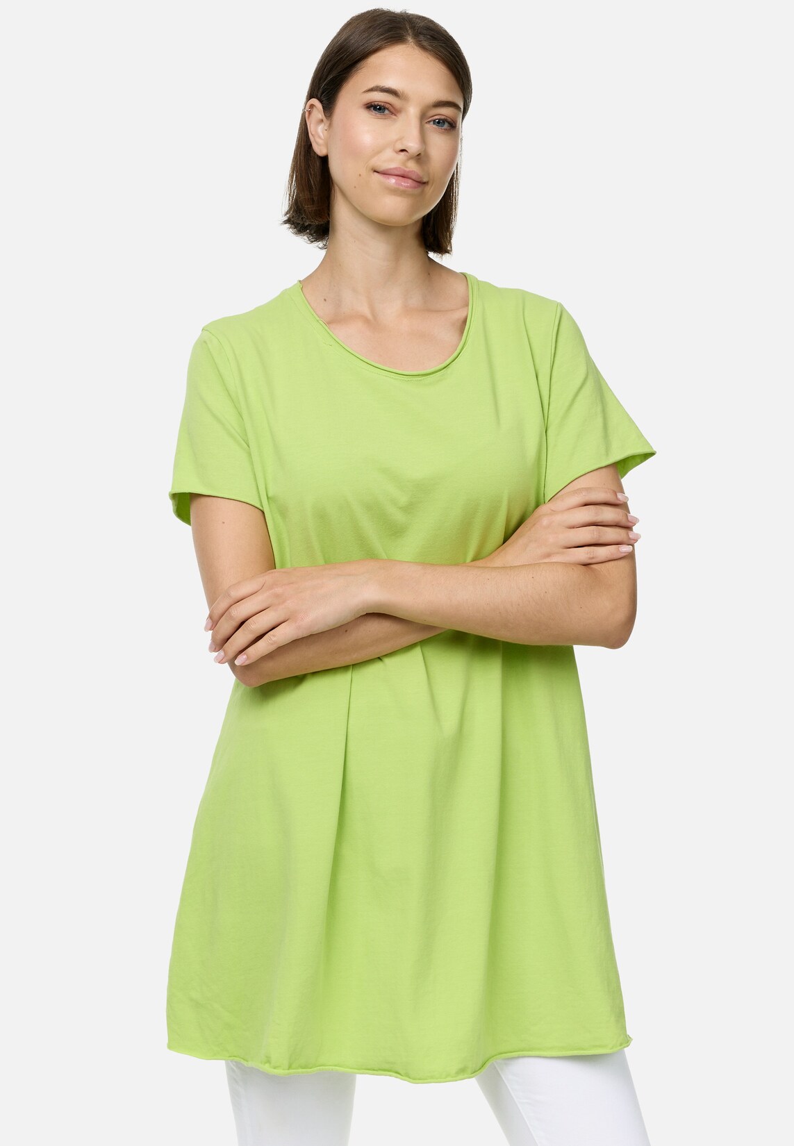 PM SELECTED Damen Ausgestelltes Long T-Shirt in Einheitsgröße PM59