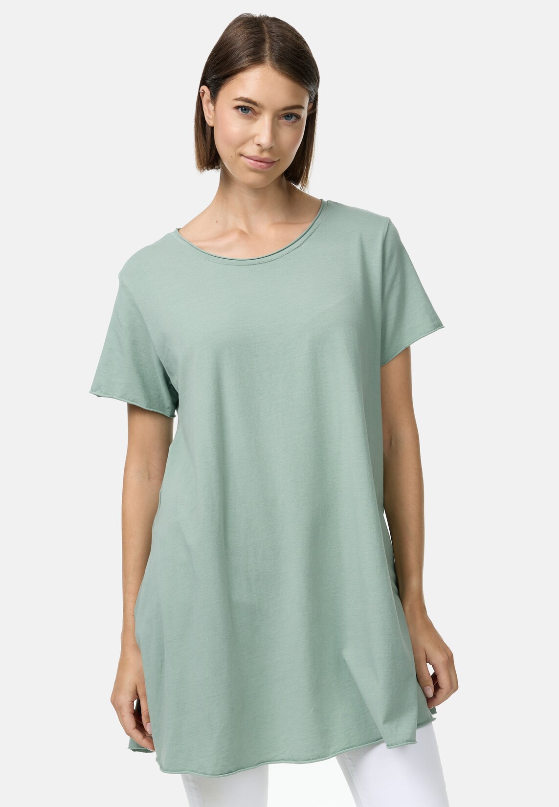 PM SELECTED Damen Ausgestelltes Long T-Shirt in Einheitsgröße PM59