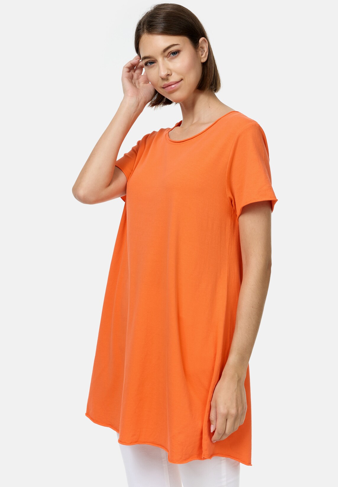 PM SELECTED Damen Ausgestelltes Long T-Shirt in Einheitsgröße PM59