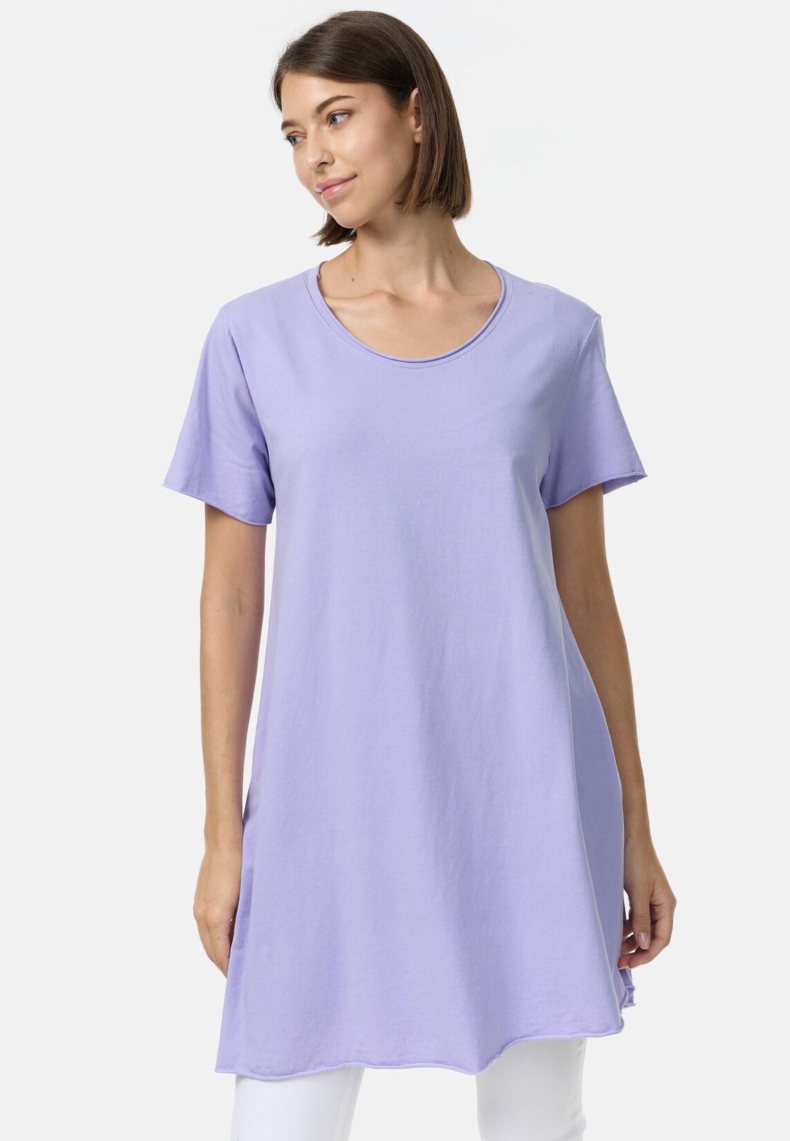 PM SELECTED Damen Ausgestelltes Long T-Shirt in Einheitsgröße PM59
