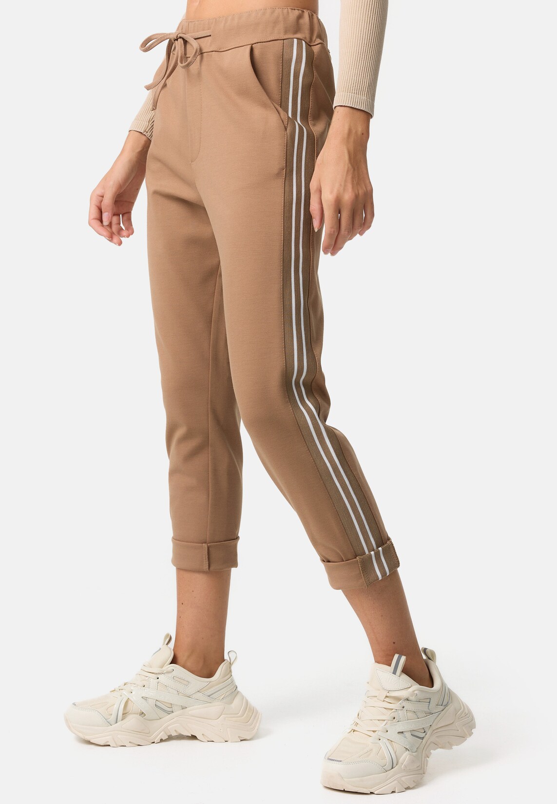 PM SELECTED Damen Sportliche Freizeithose mit Streifen Gr. 36 - S PM64