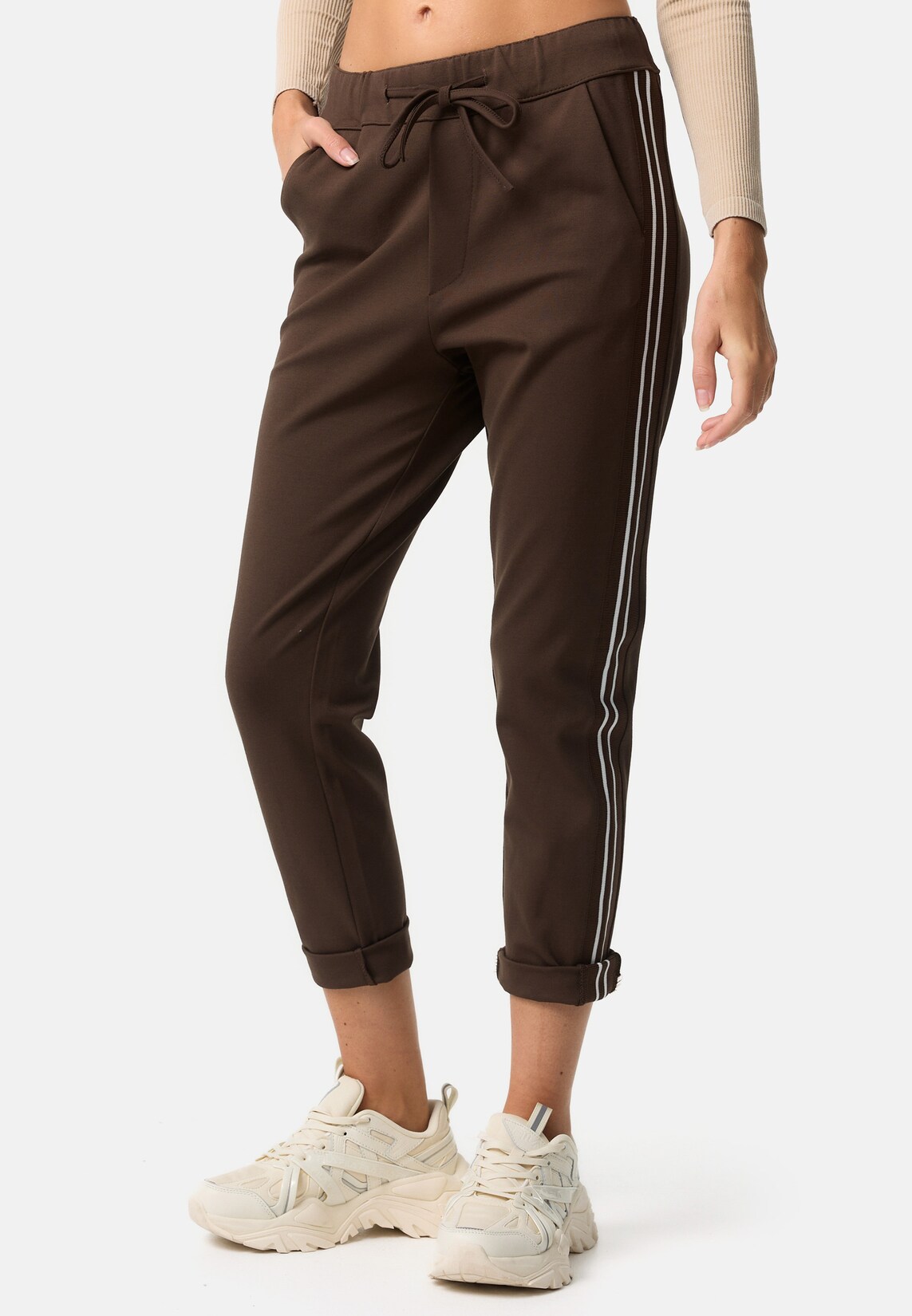 PM SELECTED Damen Sportliche Freizeithose mit Streifen Gr. 36 - S PM64