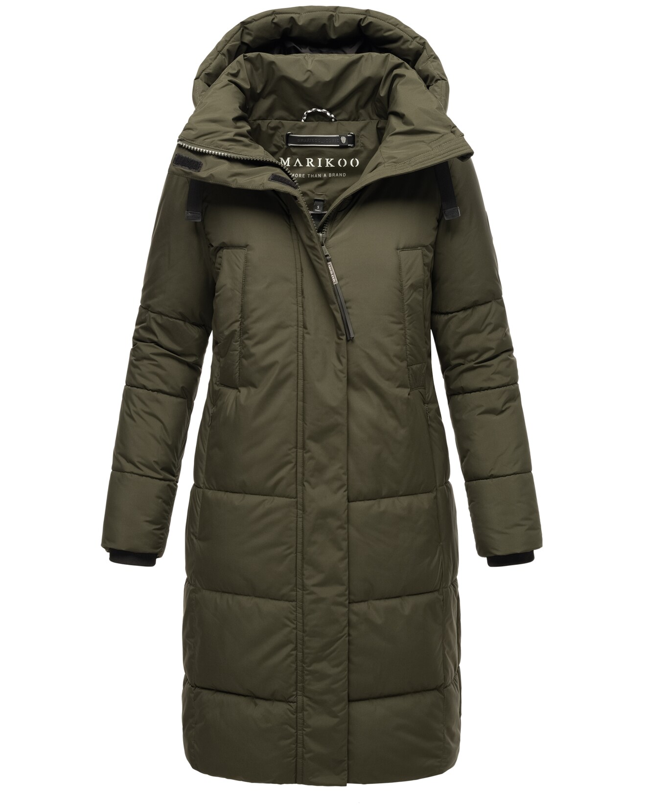 MARIKOO Damen Winter Steppmantel Jacke Parka Recycelt Warm Mantel mit Kapuze & Recyceltes Obermaterial Laryaa