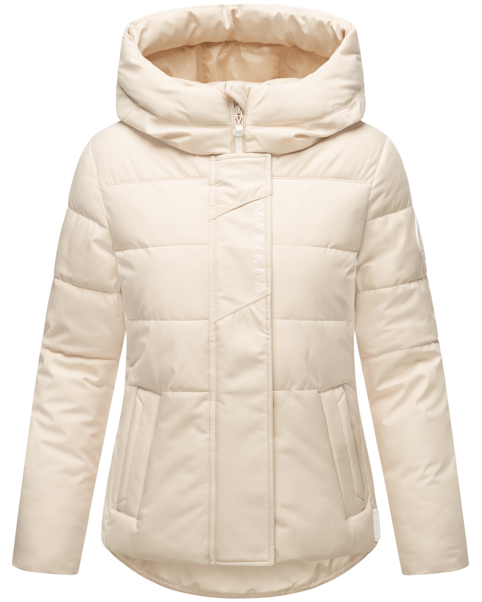 MARIKOO Damen Winter Jacke gesteppt Teddyfell gef&uuml;ttert Steppjacke mit Kapuze & Recyceltes Obermaterial Elira - Bild 1