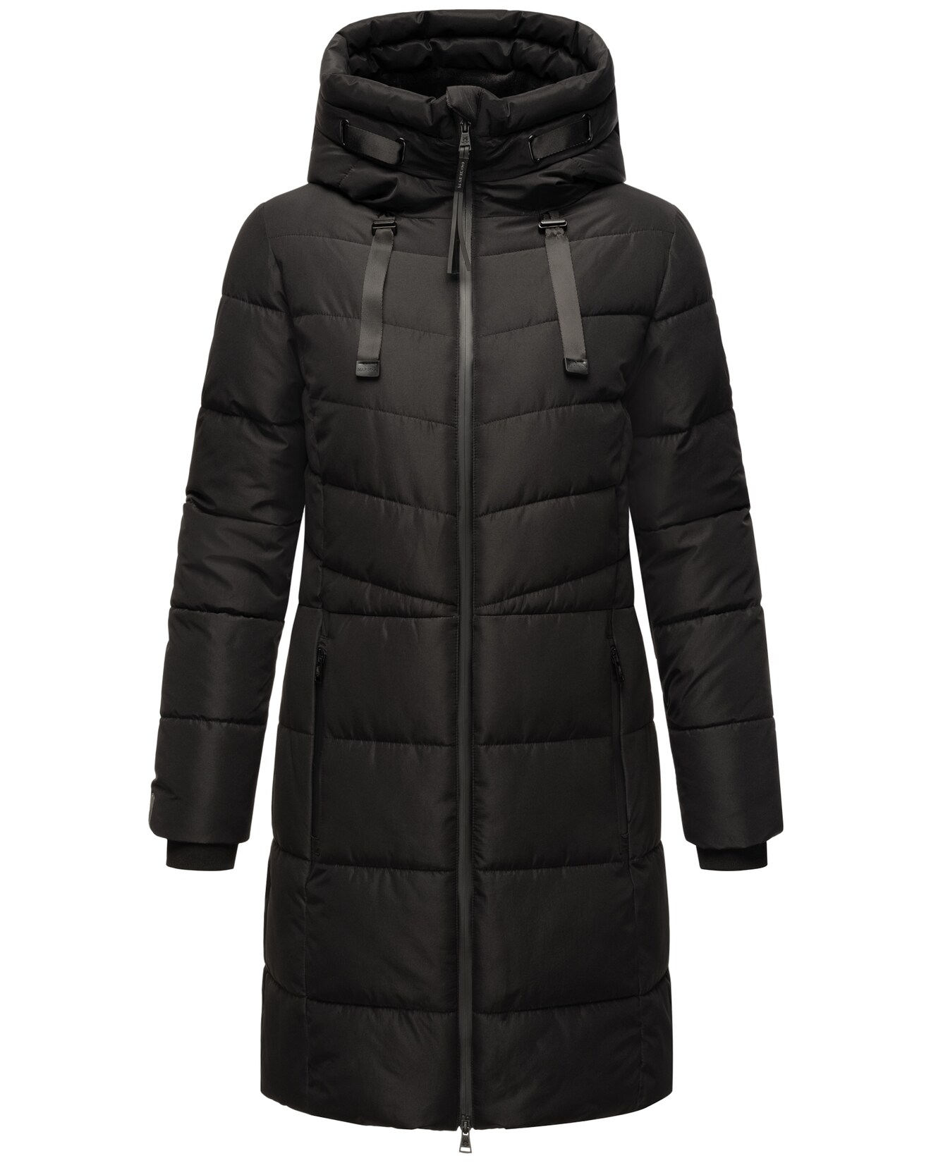 MARIKOO Damen Winter Steppmantel Stepp Jacke Teddyfell Mantel Parker warm mit Kapuze Natsukoo