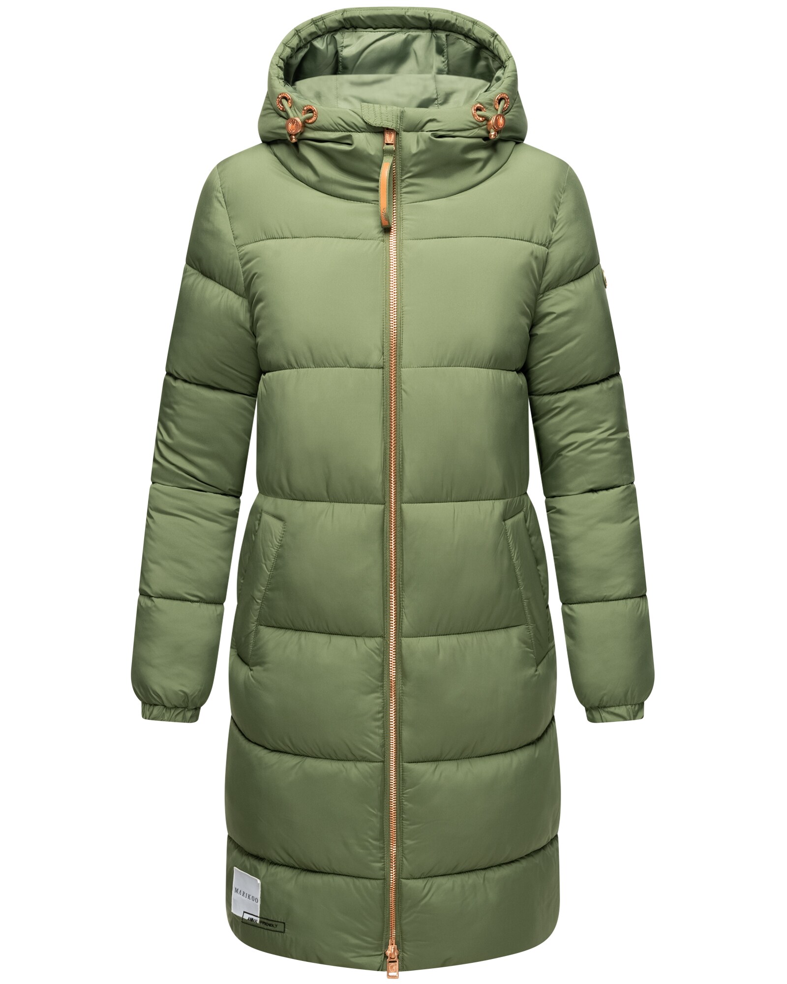 MARIKOO Damen Winter Steppmantel Stepp Jacke Mantel Parka warm mit Kapuze Nomadiaa - Bild 1