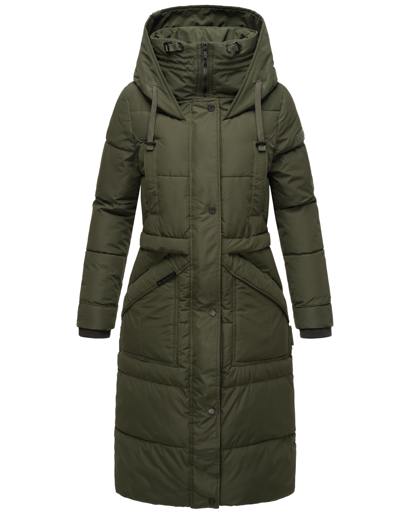 MARIKOO Damen Winter Steppmantel Stepp Jacke Mantel Parka warm mit Stehkragen & Kapuze Ayumii - Bild 1