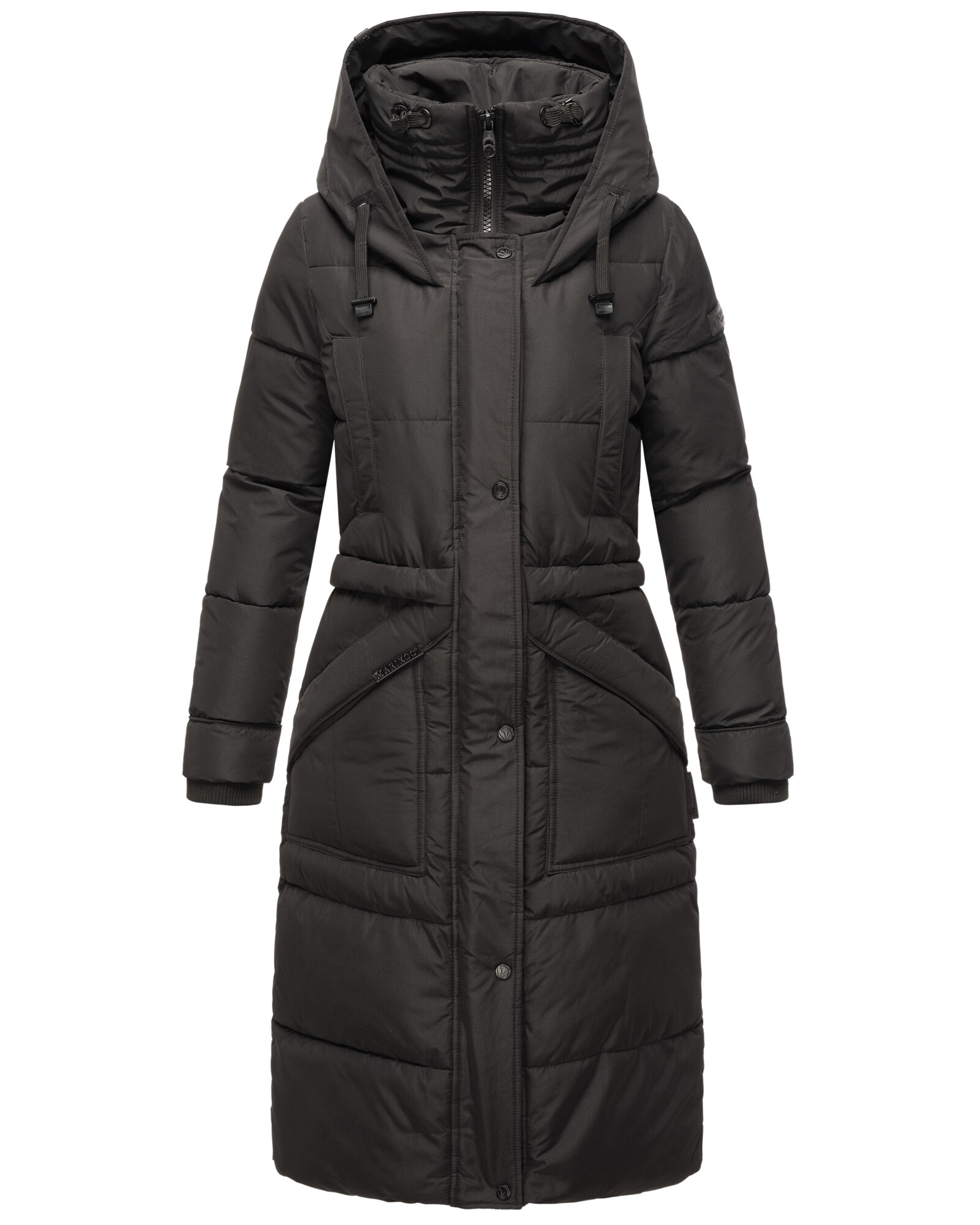MARIKOO Damen Winter Steppmantel Stepp Jacke Mantel Parka warm mit Stehkragen & Kapuze Ayumii - Bild 1