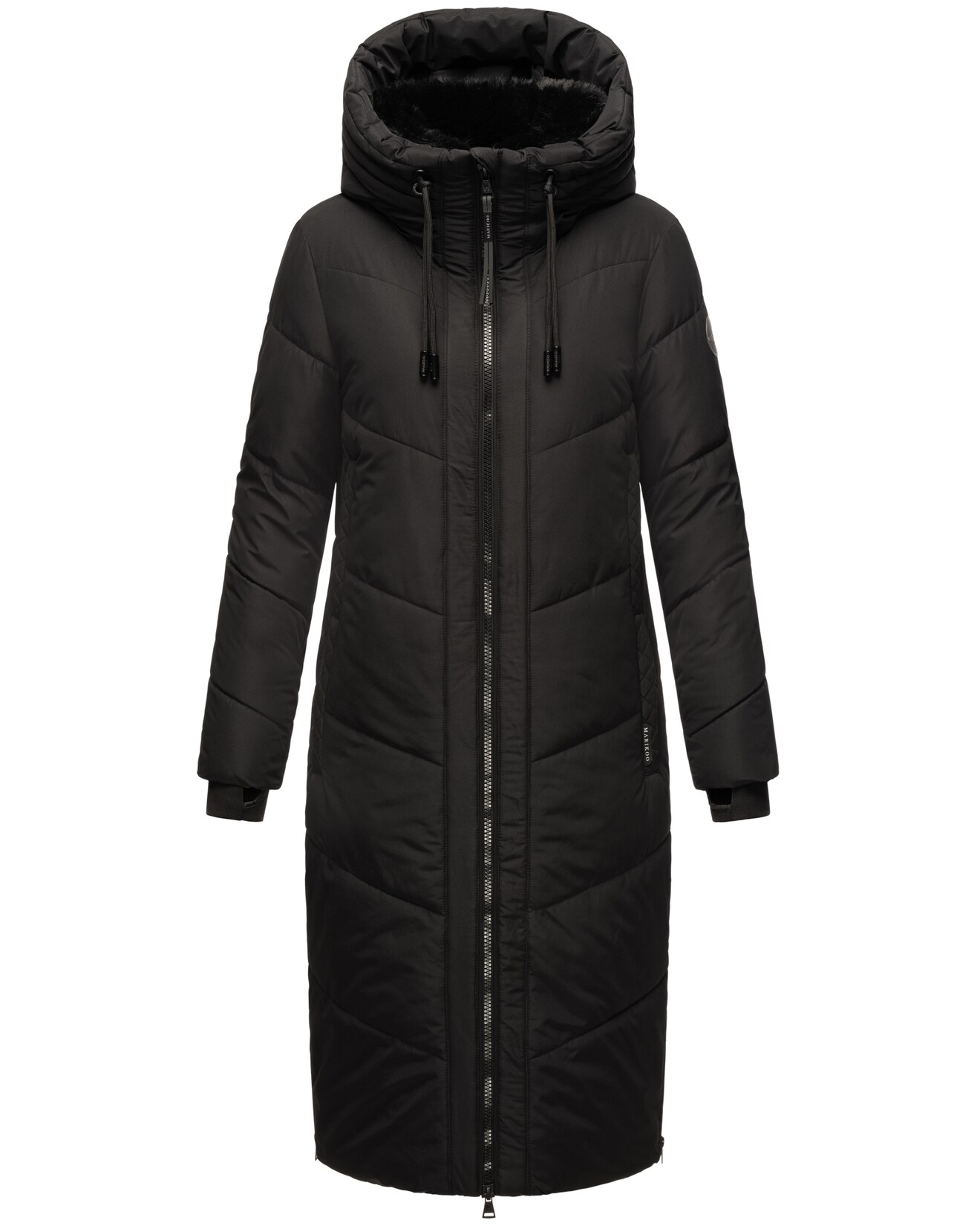 MARIKOO Damen Winter Steppmantel Stepp Jacke Mantel Parka warm mit Kapuze Nadaree | 04059072345393
