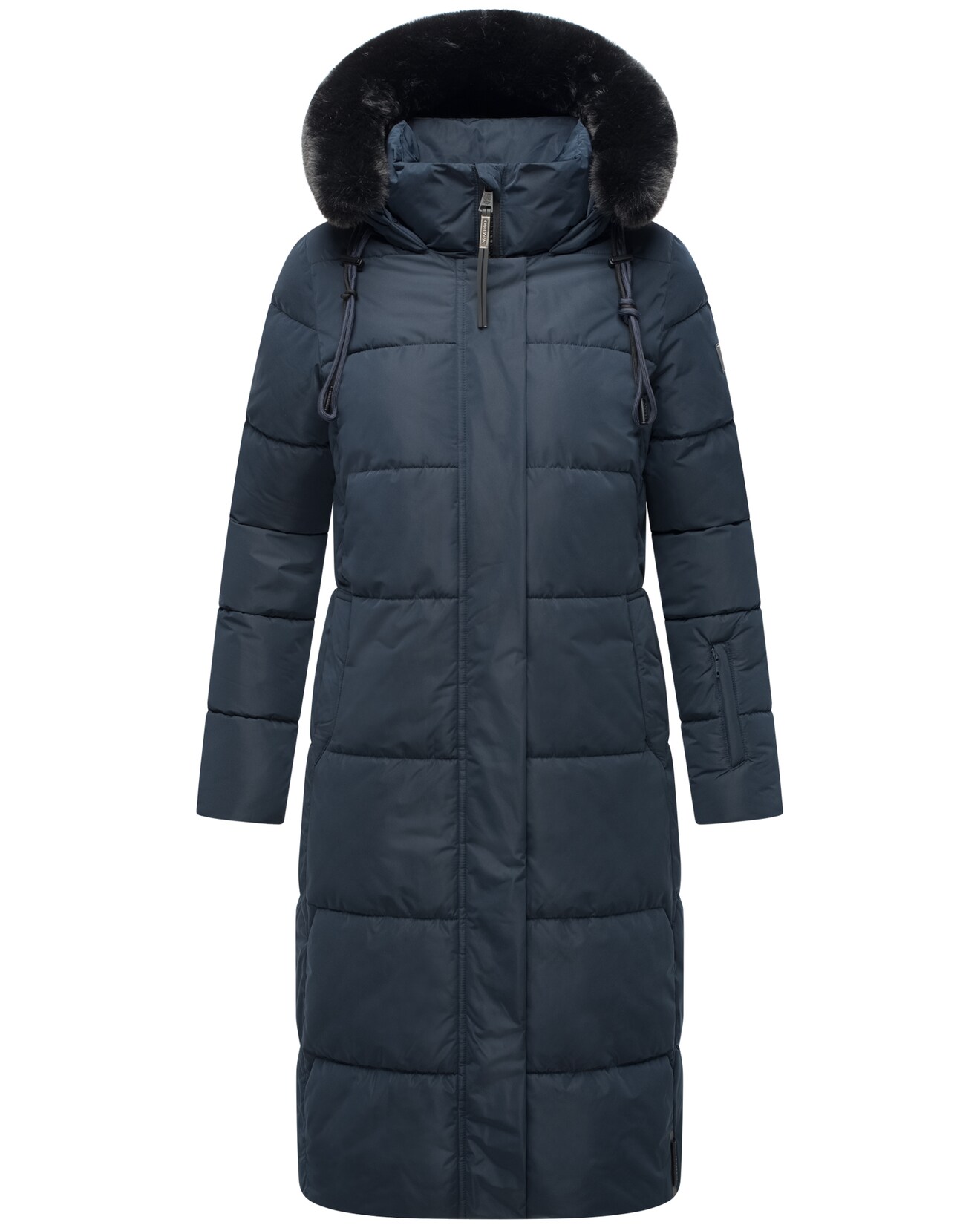 NAVAHOO Damen Winter Steppmantel Stepp Jacke Mantel Parka Mit Warm Kapuze & Recyceltes Obermaterial Blitzliebe