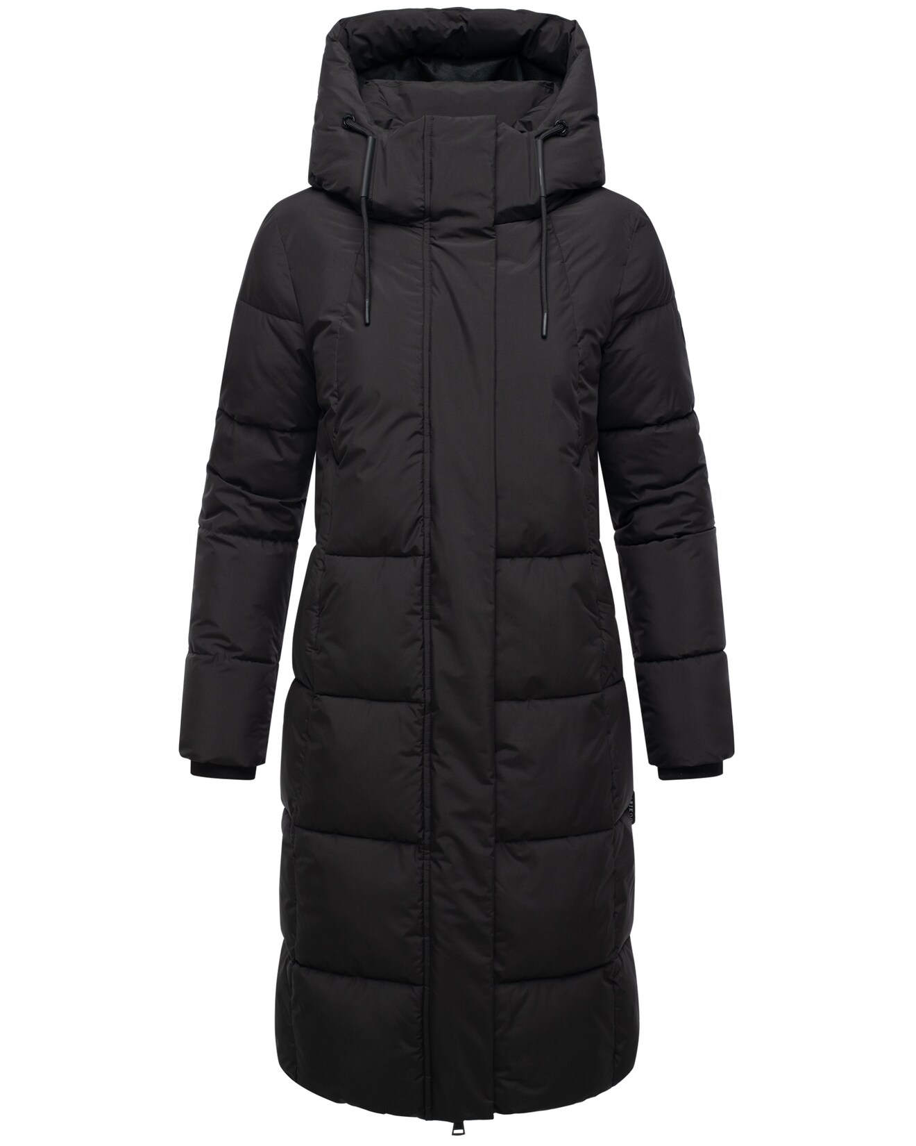 MARIKOO Damen Steppmantel Lang Stepp Wintermantel Jacke gefüttert Outdoor Parka abnehmbarer Kapuze Chumanii | 04070448051182