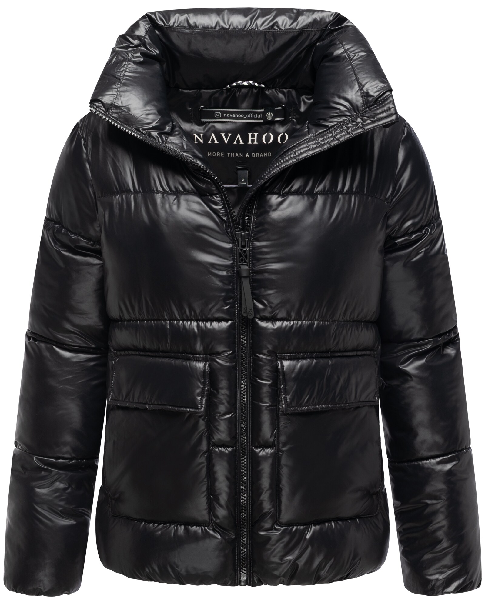 NAVAHOO Damen Winter Steppjacke gesteppt Anorak Puffer Winterjacke hochschlie&sect;ender Kragen & dicker Rei&szlig;verschluss Eispracht - Bild 1